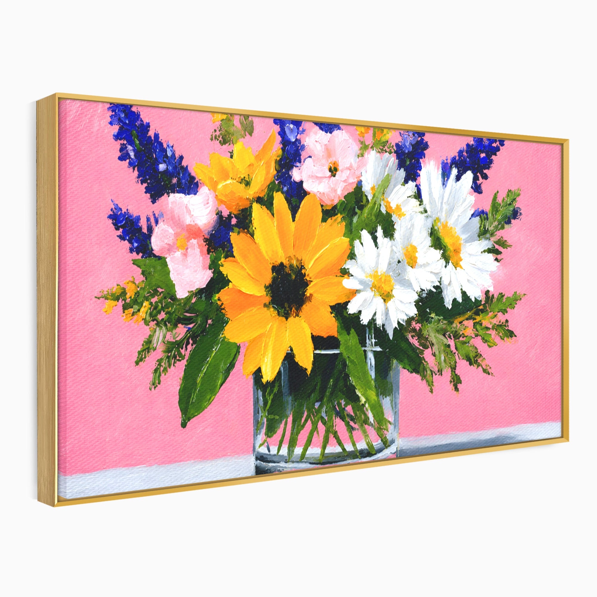 Tablou Canvas Premium LuxCanva® A1783, Buchet De Flori Vibrante, Flori, Buchet, Vara, Natura, Living, Culori Vibrante