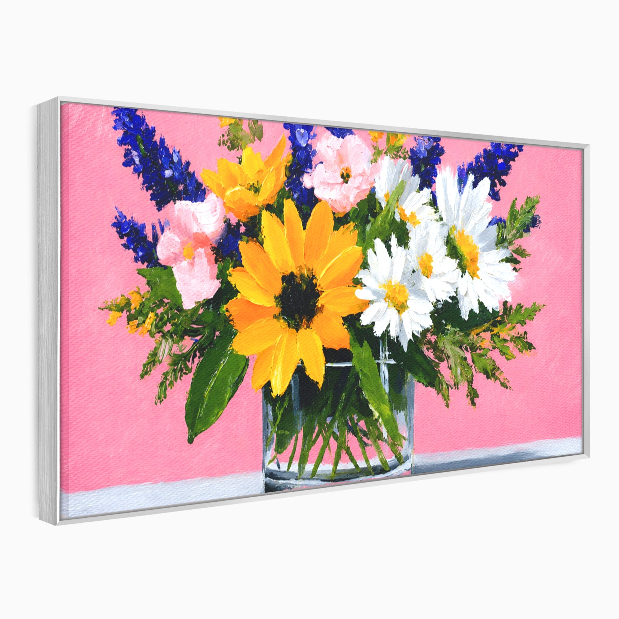 Tablou Canvas Premium LuxCanva® A1783, Buchet De Flori Vibrante, Flori, Buchet, Vara, Natura, Living, Culori Vibrante