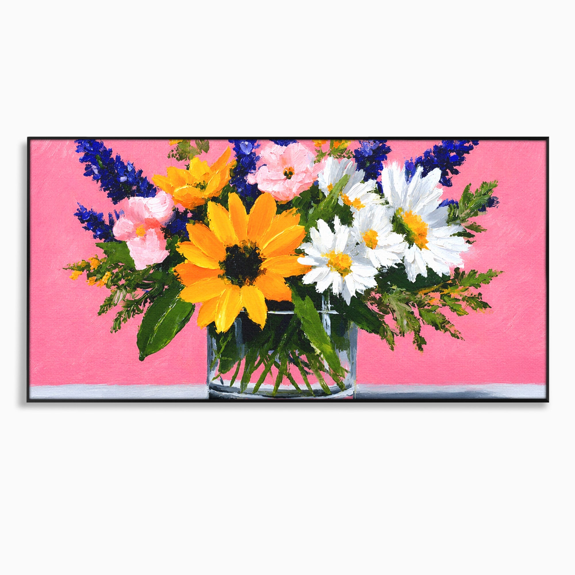 Tablou Canvas Premium LuxCanva® A1783, Buchet De Flori Vibrante, Flori, Buchet, Vara, Natura, Living, Culori Vibrante