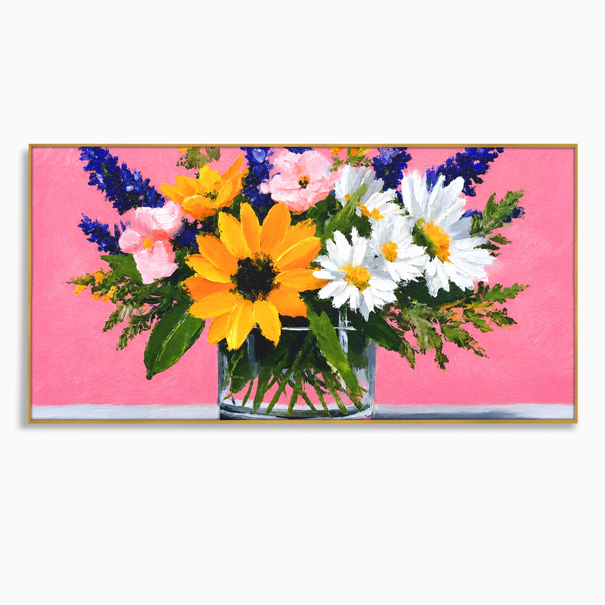 Tablou Canvas Premium LuxCanva® A1783, Buchet De Flori Vibrante, Flori, Buchet, Vara, Natura, Living, Culori Vibrante