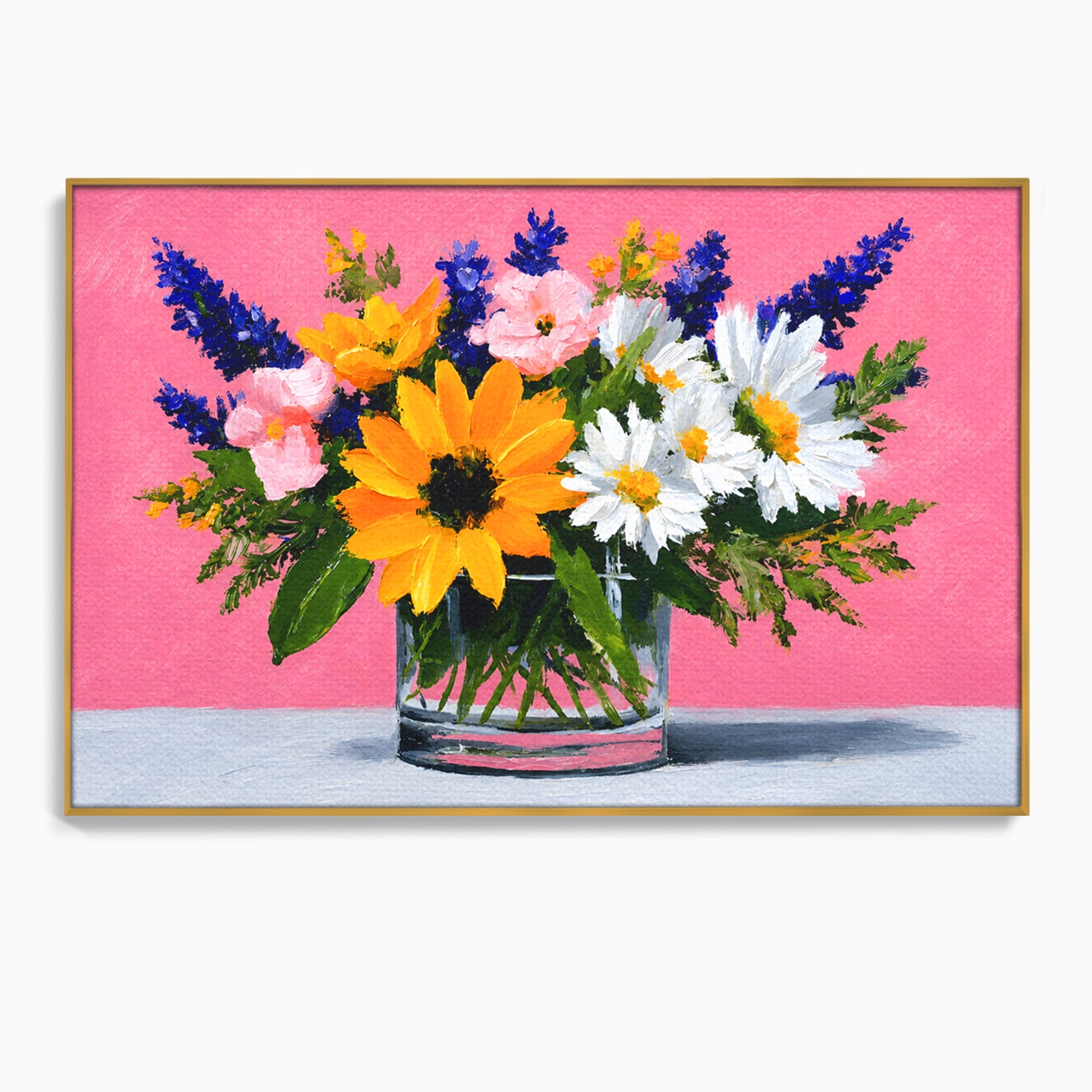 Tablou Canvas Premium LuxCanva® A1783, Buchet De Flori Vibrante, Flori, Buchet, Vara, Natura, Living, Culori Vibrante