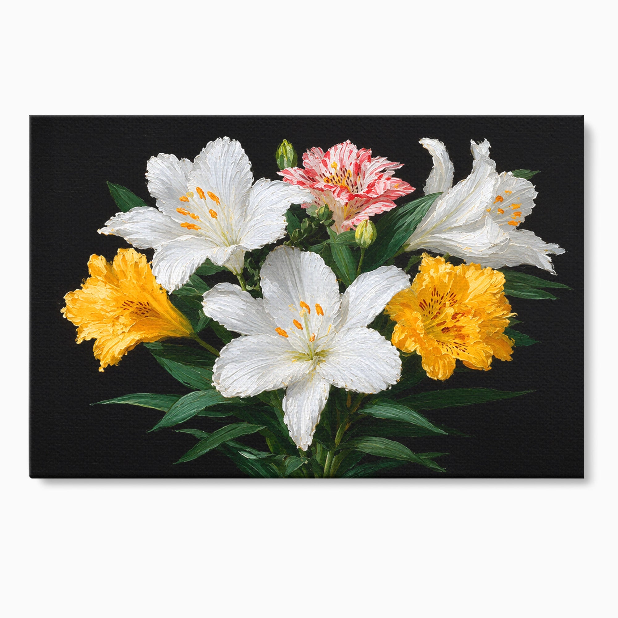 Tablou Canvas Premium LuxCanva® A1784, Buchet De Crini, Flori, Crini, Natura, Living, Dormitor, Culori Vibrante