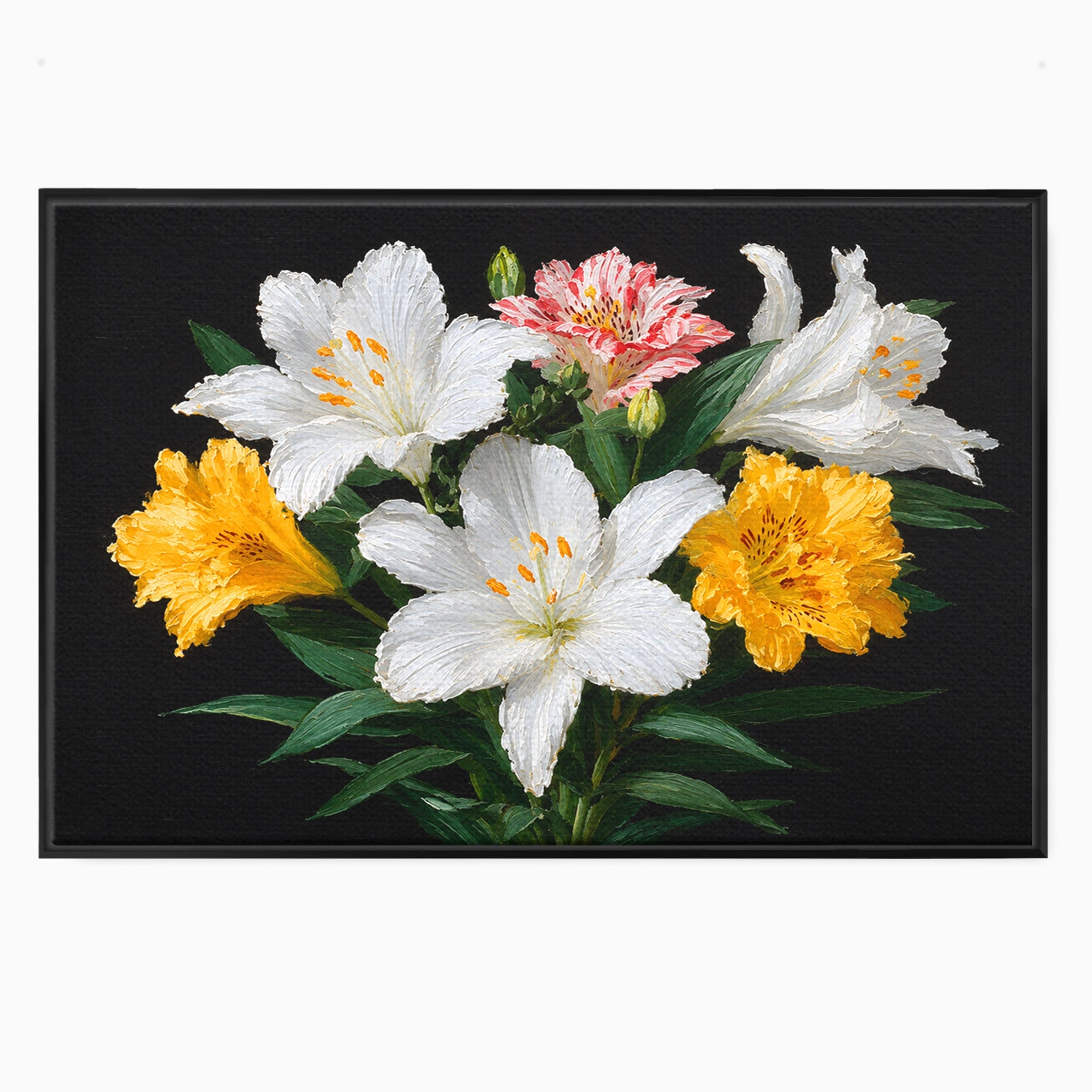 Tablou Canvas Premium LuxCanva® A1784, Buchet De Crini, Flori, Crini, Natura, Living, Dormitor, Culori Vibrante