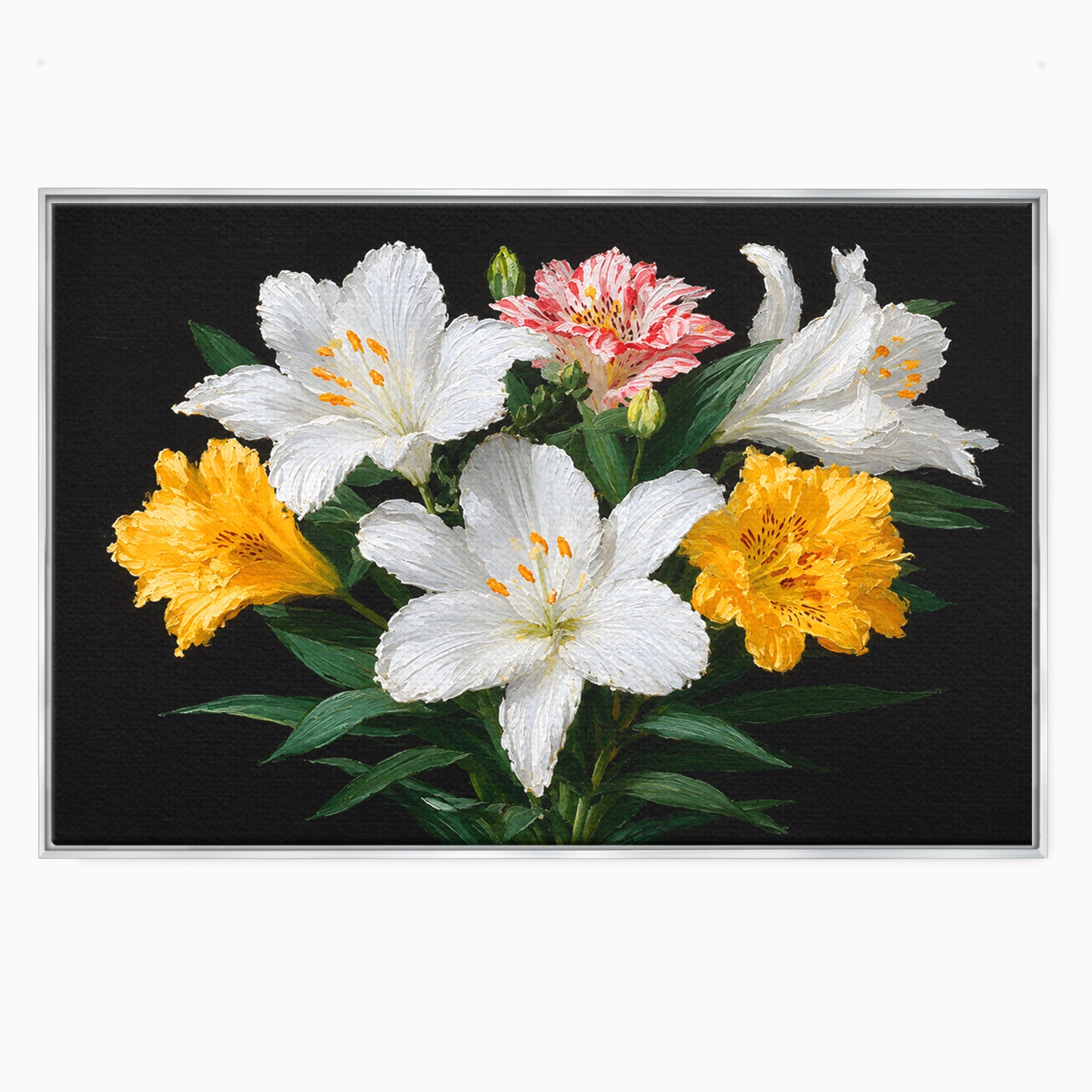 Tablou Canvas Premium LuxCanva® A1784, Buchet De Crini, Flori, Crini, Natura, Living, Dormitor, Culori Vibrante