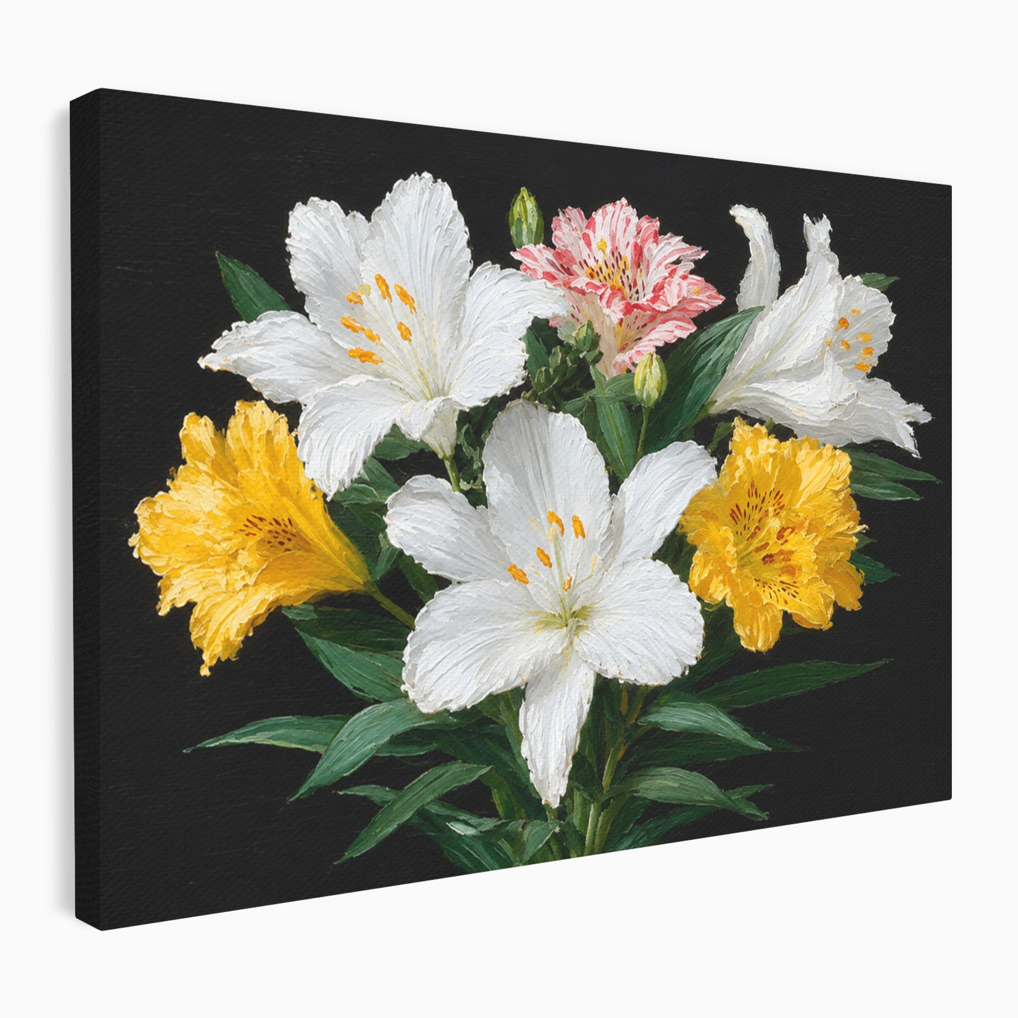 Tablou Canvas Premium LuxCanva® A1784, Buchet De Crini, Flori, Crini, Natura, Living, Dormitor, Culori Vibrante
