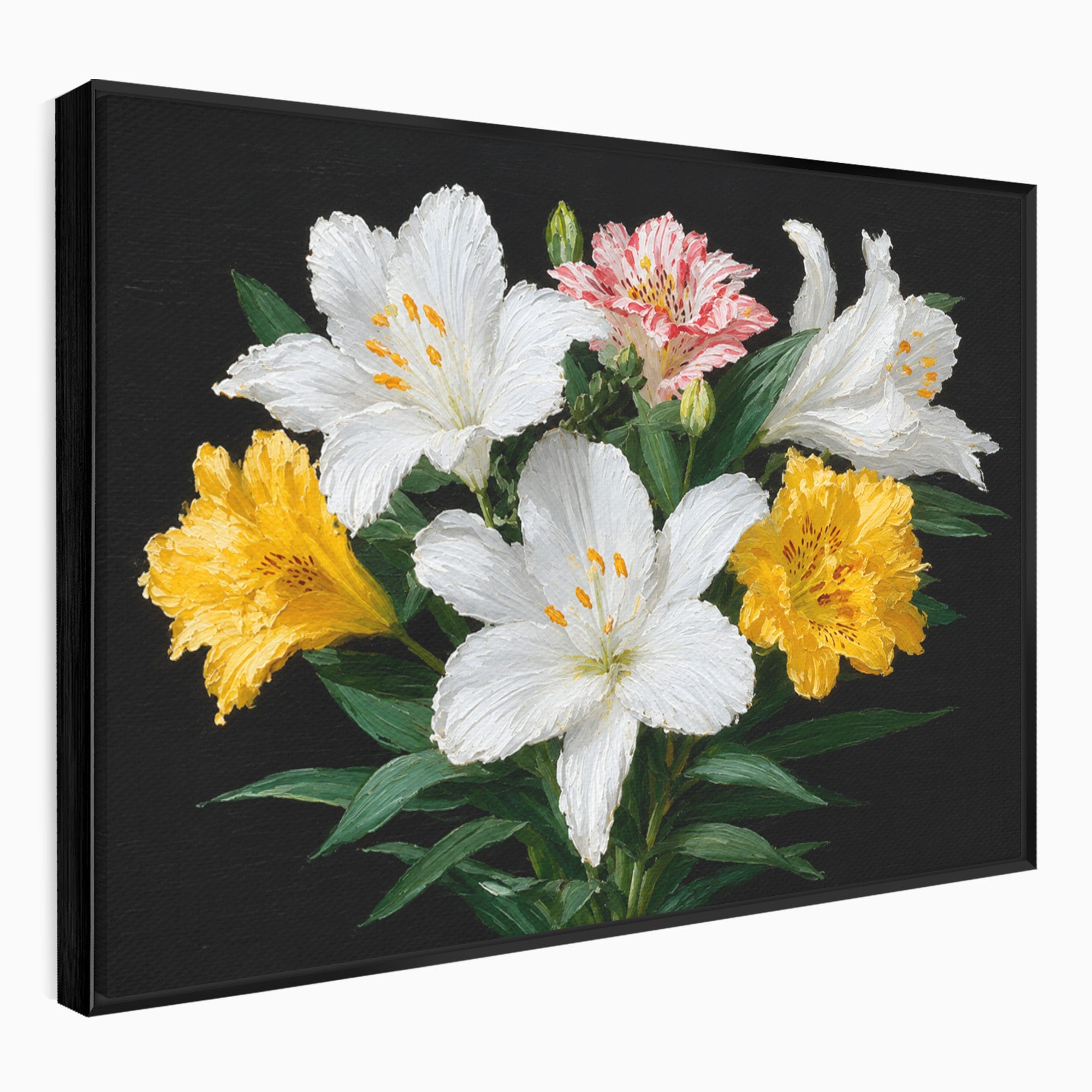 Tablou Canvas Premium LuxCanva® A1784, Buchet De Crini, Flori, Crini, Natura, Living, Dormitor, Culori Vibrante