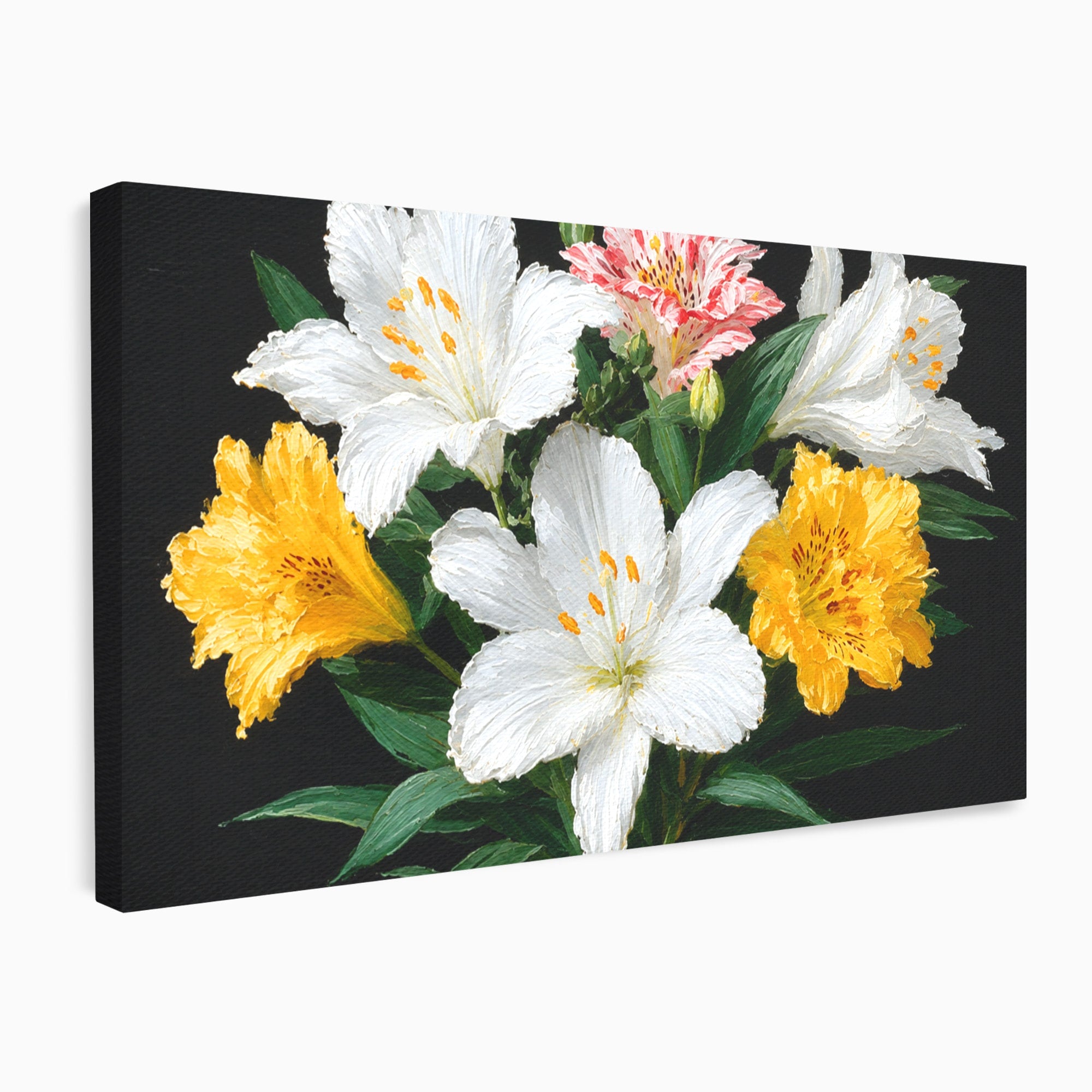 Tablou Canvas Premium LuxCanva® A1784, Buchet De Crini, Flori, Crini, Natura, Living, Dormitor, Culori Vibrante