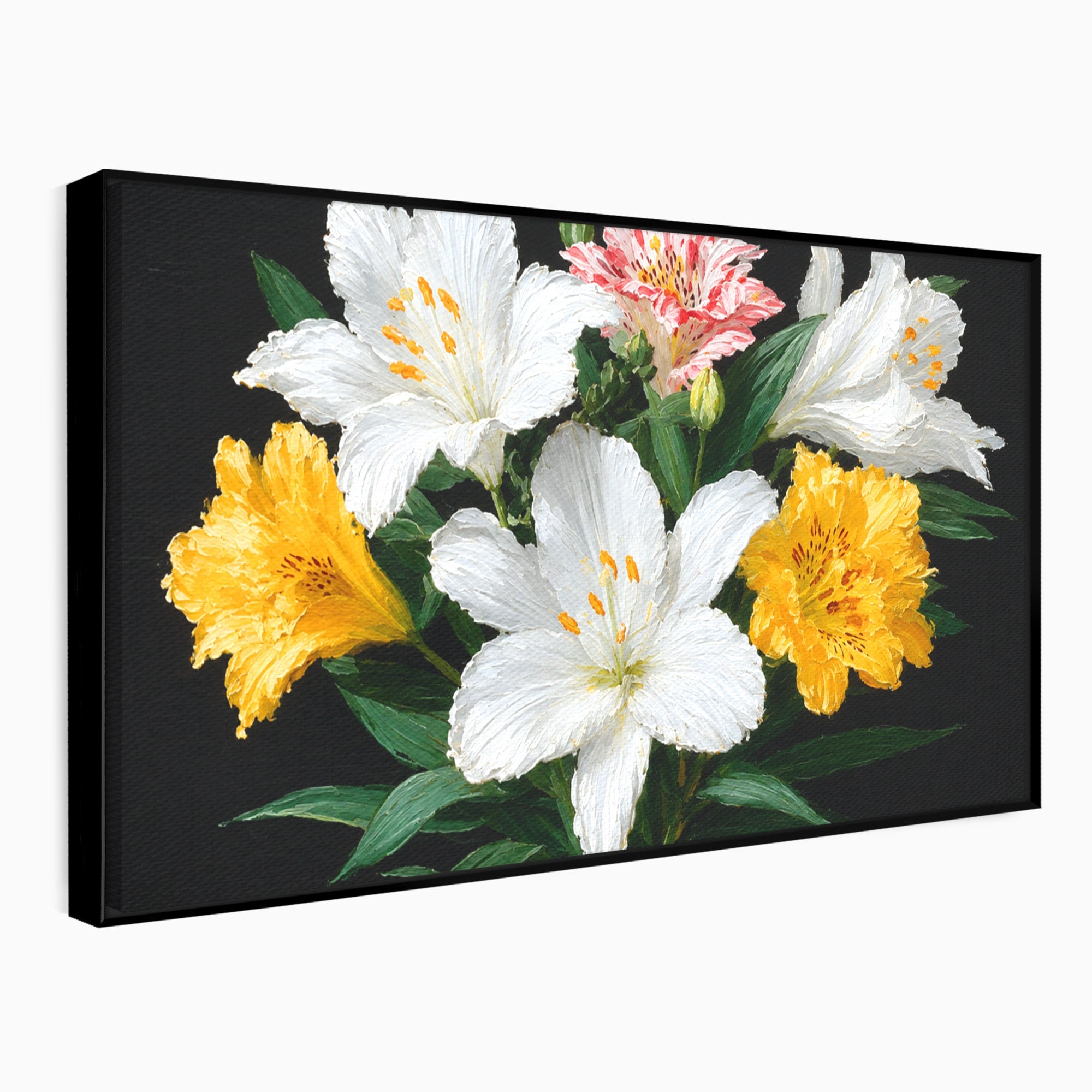 Tablou Canvas Premium LuxCanva® A1784, Buchet De Crini, Flori, Crini, Natura, Living, Dormitor, Culori Vibrante