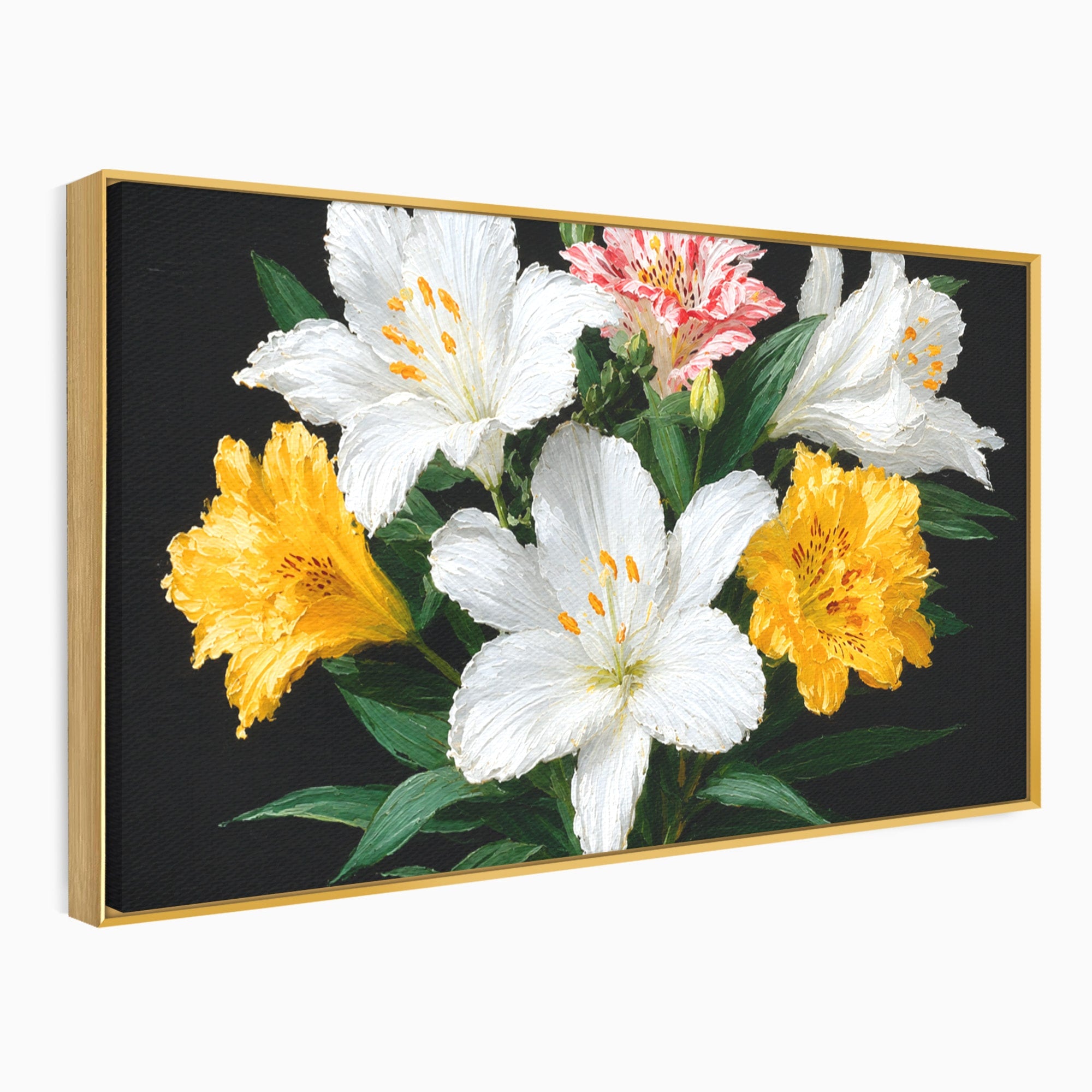 Tablou Canvas Premium LuxCanva® A1784, Buchet De Crini, Flori, Crini, Natura, Living, Dormitor, Culori Vibrante