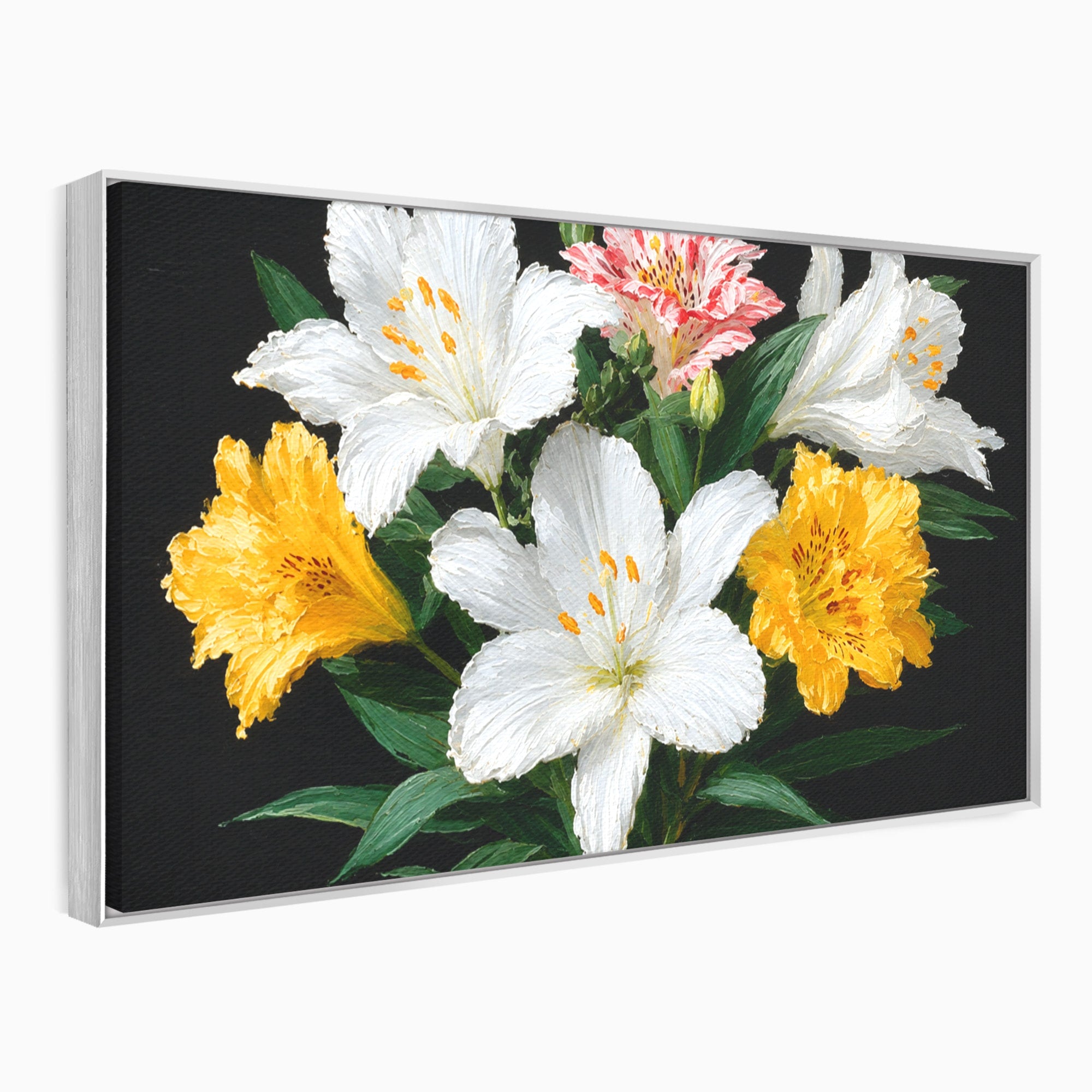 Tablou Canvas Premium LuxCanva® A1784, Buchet De Crini, Flori, Crini, Natura, Living, Dormitor, Culori Vibrante