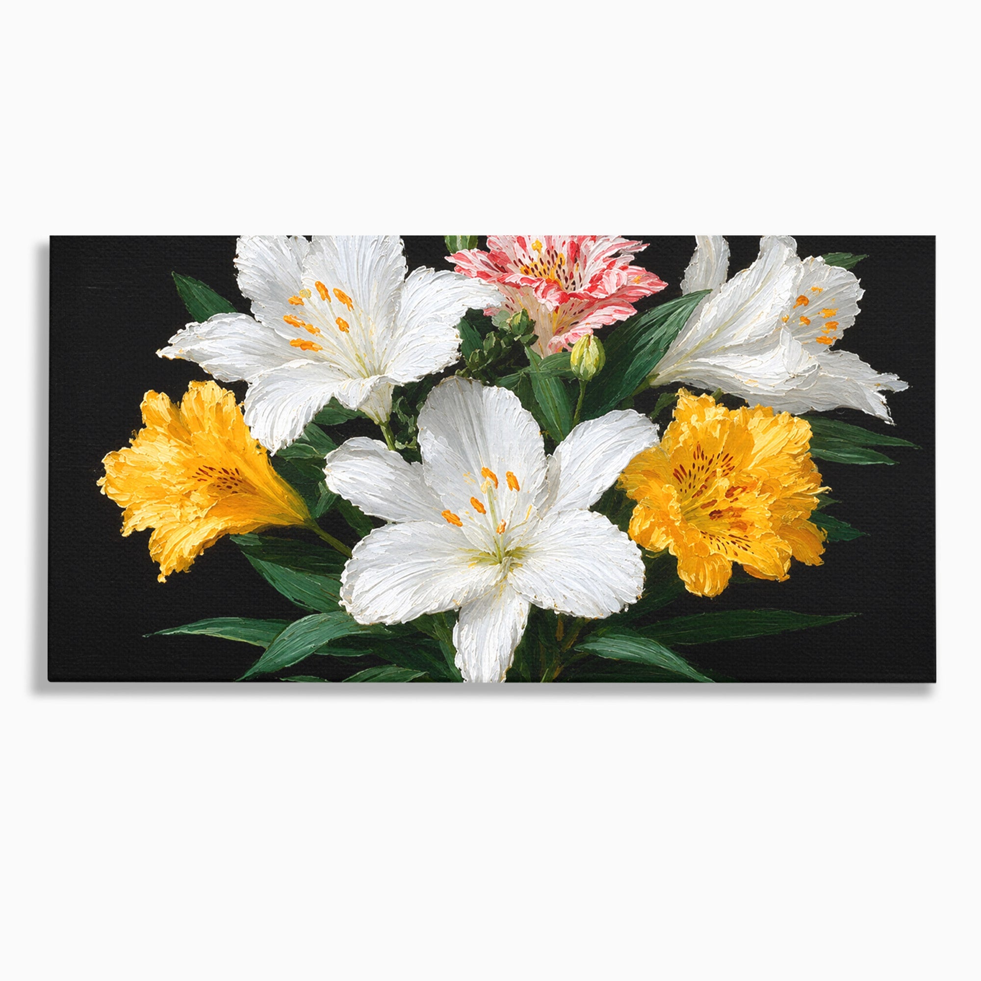 Tablou Canvas Premium LuxCanva® A1784, Buchet De Crini, Flori, Crini, Natura, Living, Dormitor, Culori Vibrante
