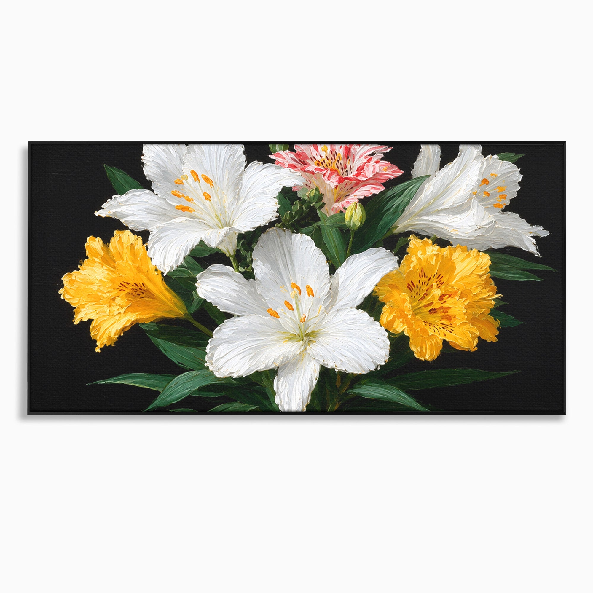 Tablou Canvas Premium LuxCanva® A1784, Buchet De Crini, Flori, Crini, Natura, Living, Dormitor, Culori Vibrante