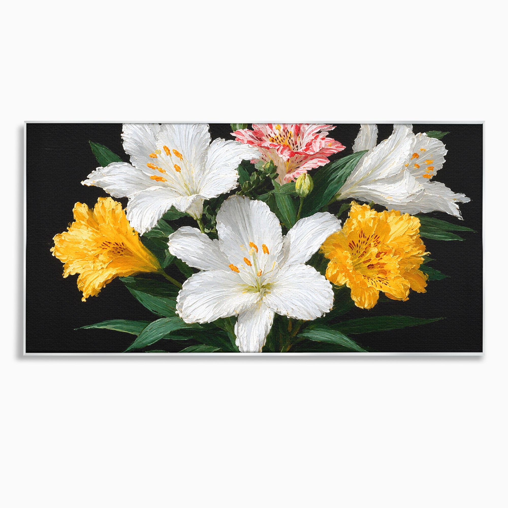 Tablou Canvas Premium LuxCanva® A1784, Buchet De Crini, Flori, Crini, Natura, Living, Dormitor, Culori Vibrante