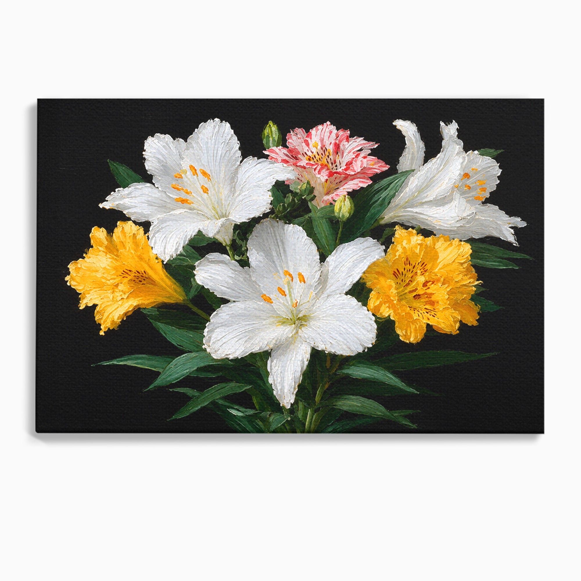 Tablou Canvas Premium LuxCanva® A1784, Buchet De Crini, Flori, Crini, Natura, Living, Dormitor, Culori Vibrante