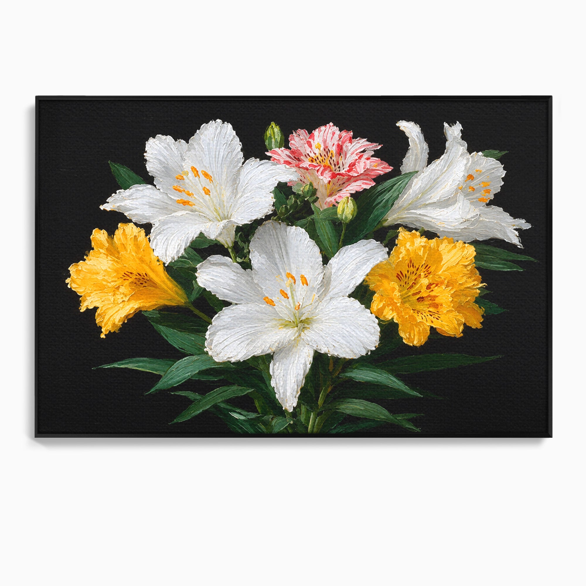 Tablou Canvas Premium LuxCanva® A1784, Buchet De Crini, Flori, Crini, Natura, Living, Dormitor, Culori Vibrante