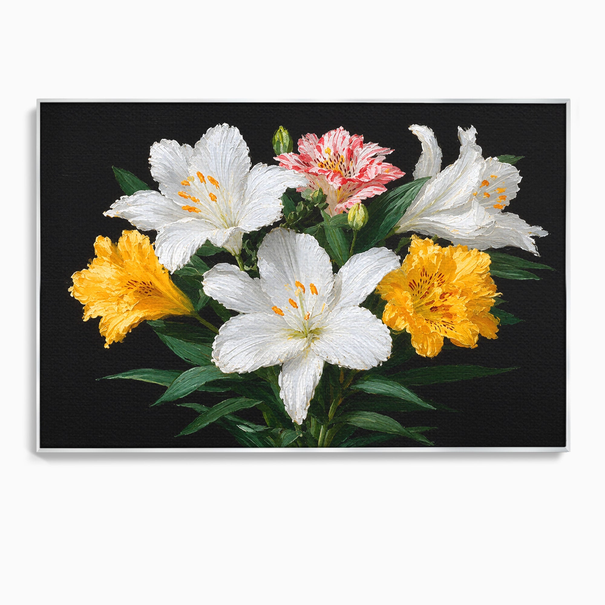 Tablou Canvas Premium LuxCanva® A1784, Buchet De Crini, Flori, Crini, Natura, Living, Dormitor, Culori Vibrante