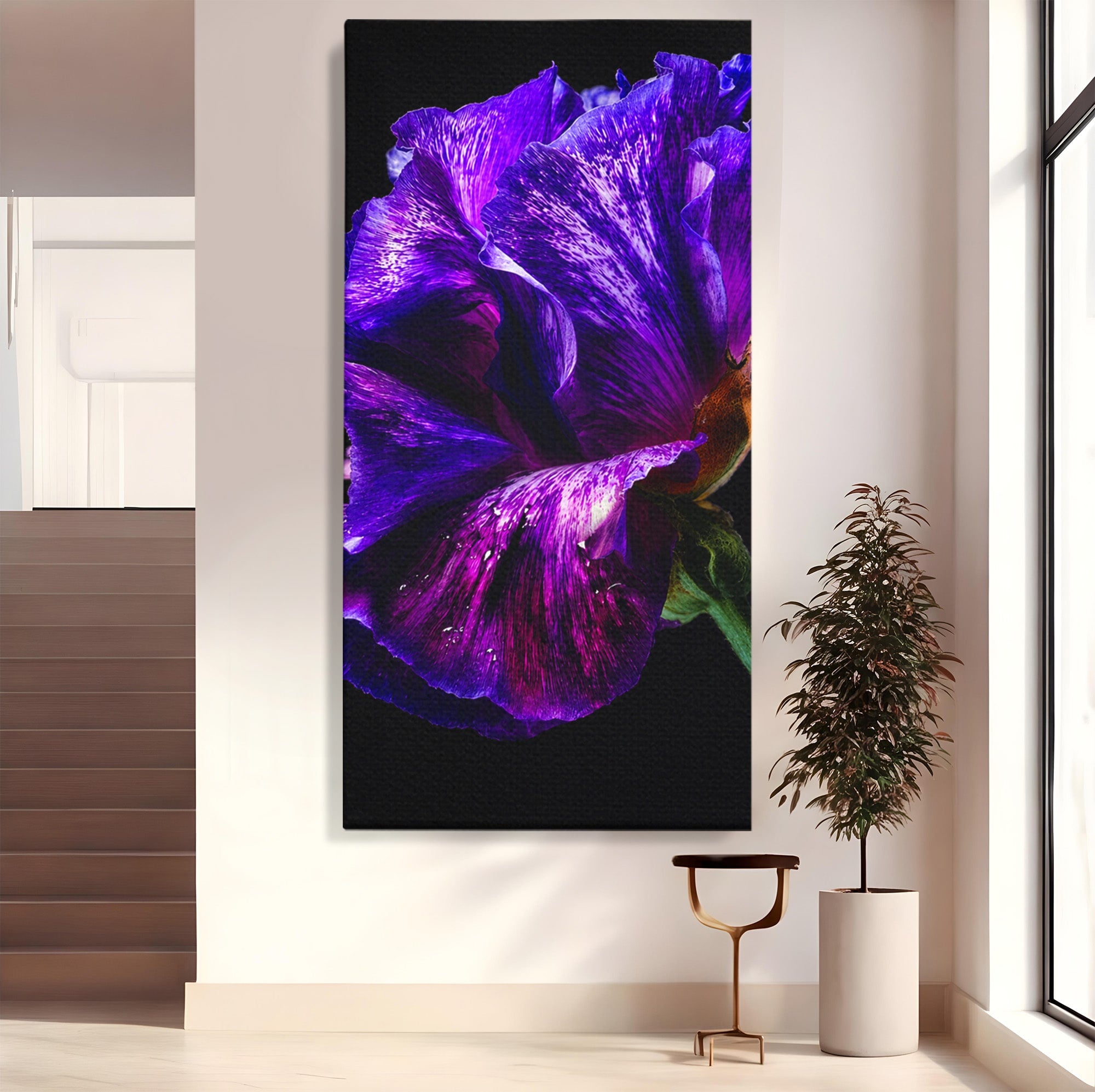 Tablou Canvas Premium LuxCanva® A1786, Floare Violet Intunecata, Floare, Violet, Natura, Detaliu, Dormitor, Culori Vibrante