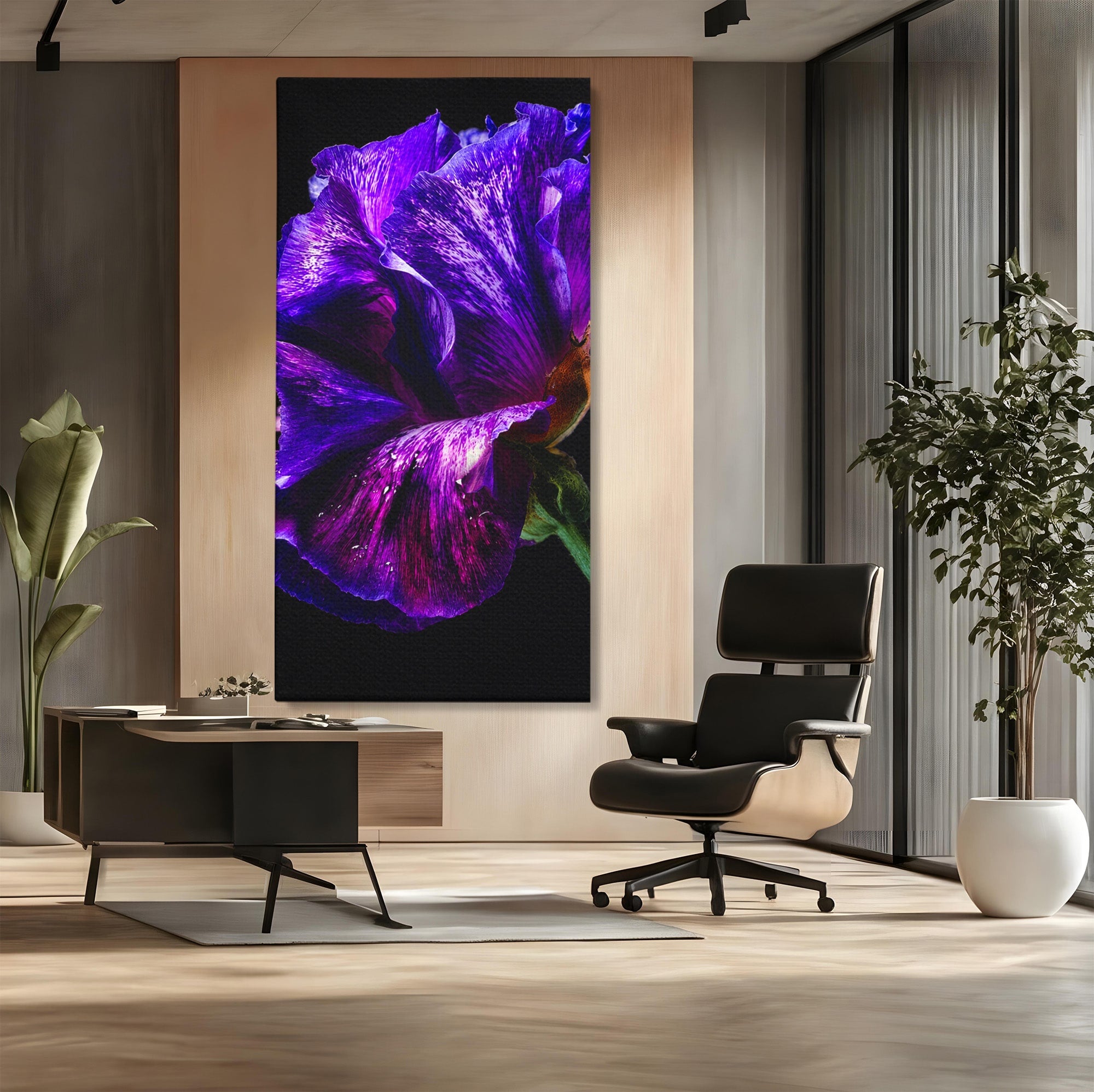 Tablou Canvas Premium LuxCanva® A1786, Floare Violet Intunecata, Floare, Violet, Natura, Detaliu, Dormitor, Culori Vibrante