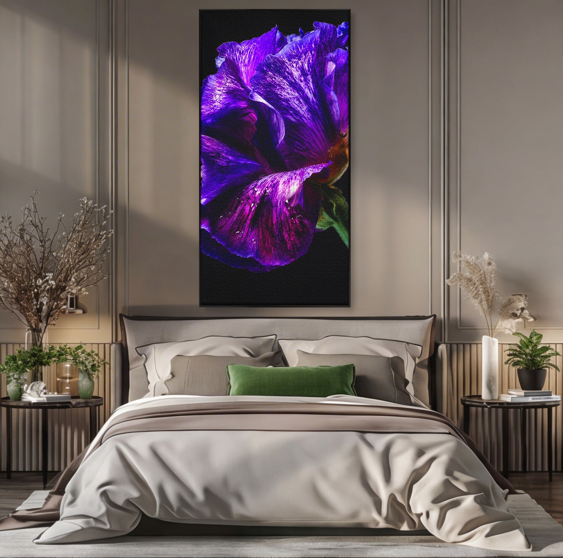 Tablou Canvas Premium LuxCanva® A1786, Floare Violet Intunecata, Floare, Violet, Natura, Detaliu, Dormitor, Culori Vibrante