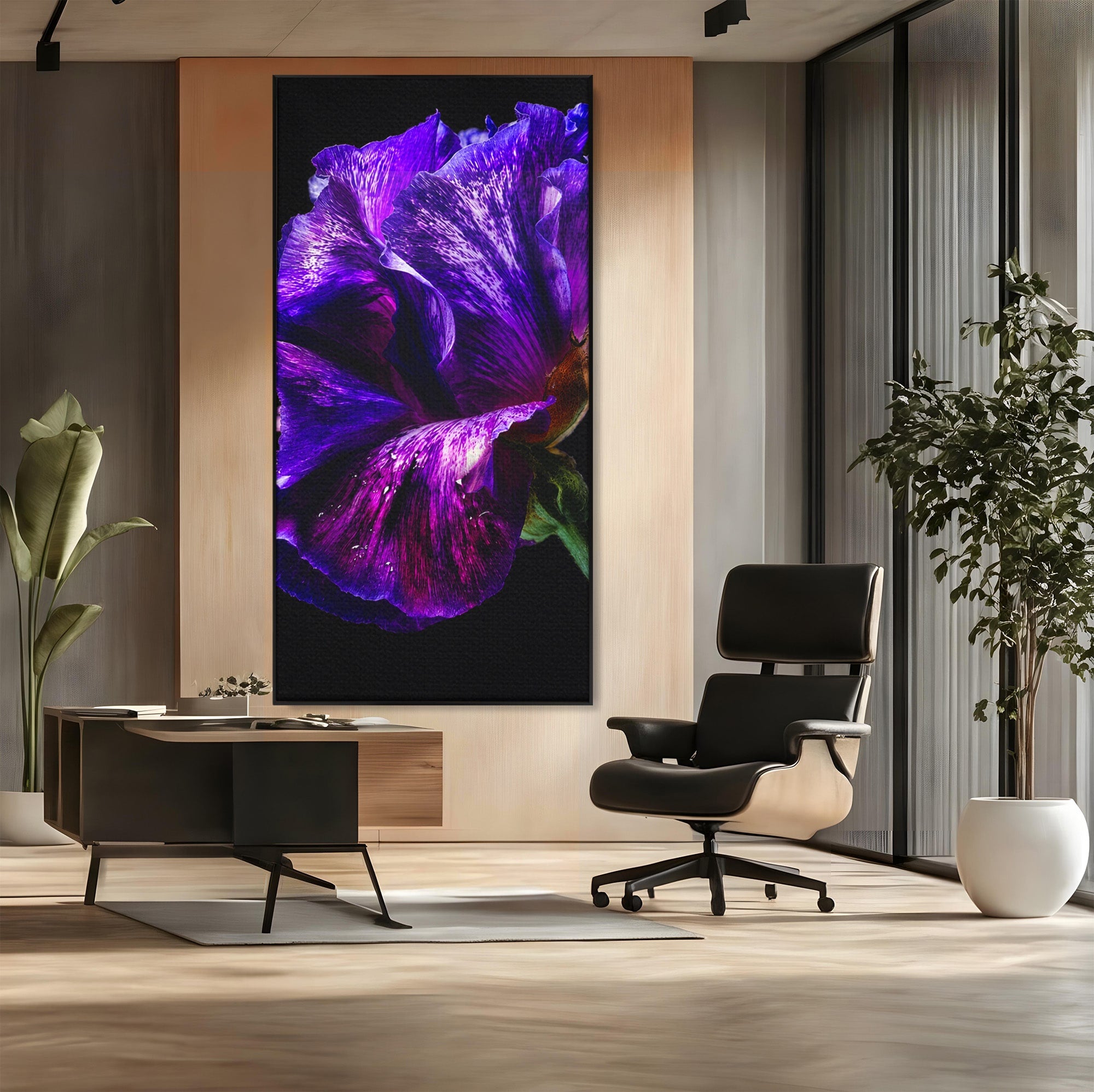 Tablou Canvas Premium LuxCanva® A1786, Floare Violet Intunecata, Floare, Violet, Natura, Detaliu, Dormitor, Culori Vibrante