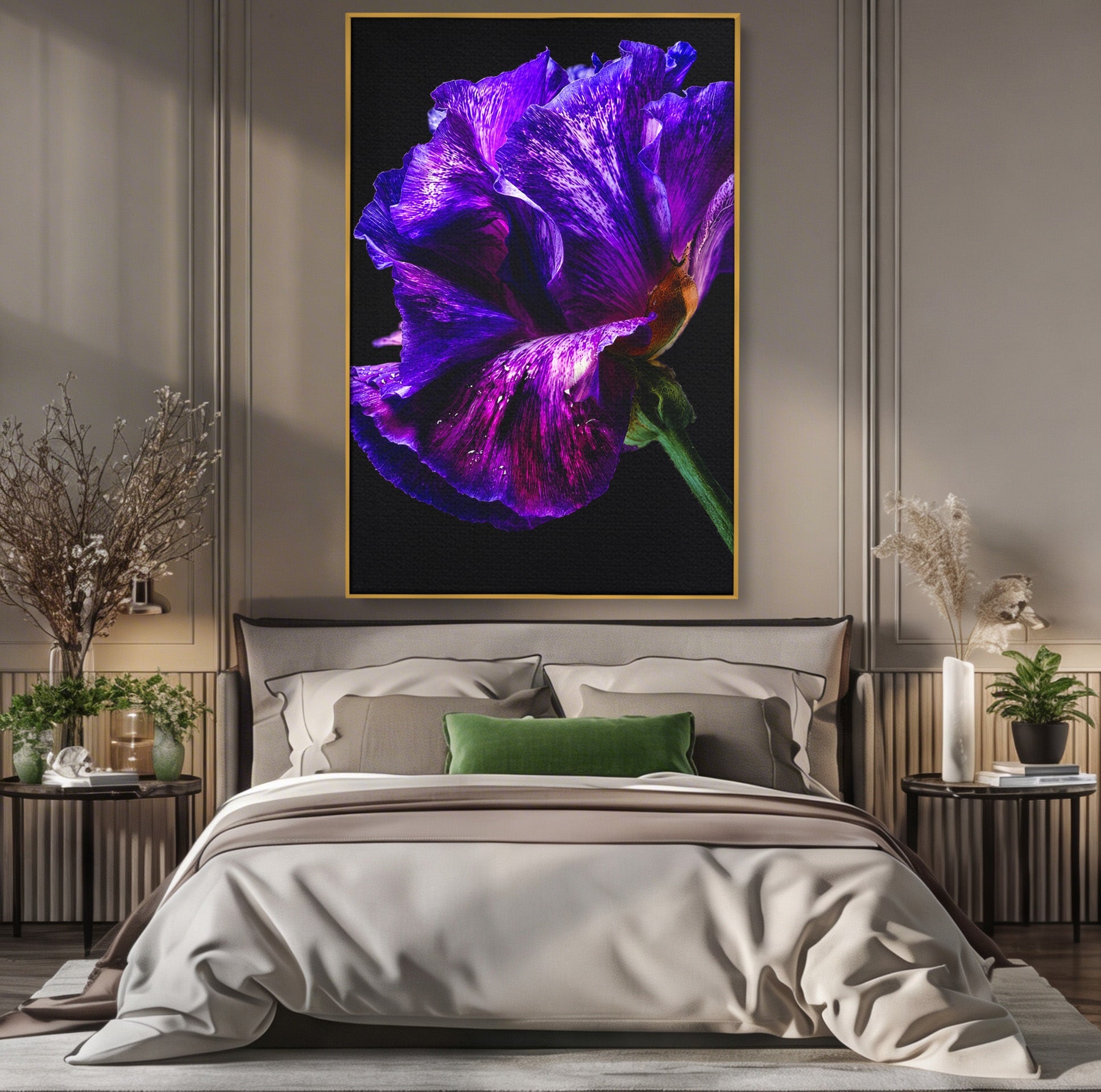 Tablou Canvas Premium LuxCanva® A1786, Floare Violet Intunecata, Floare, Violet, Natura, Detaliu, Dormitor, Culori Vibrante