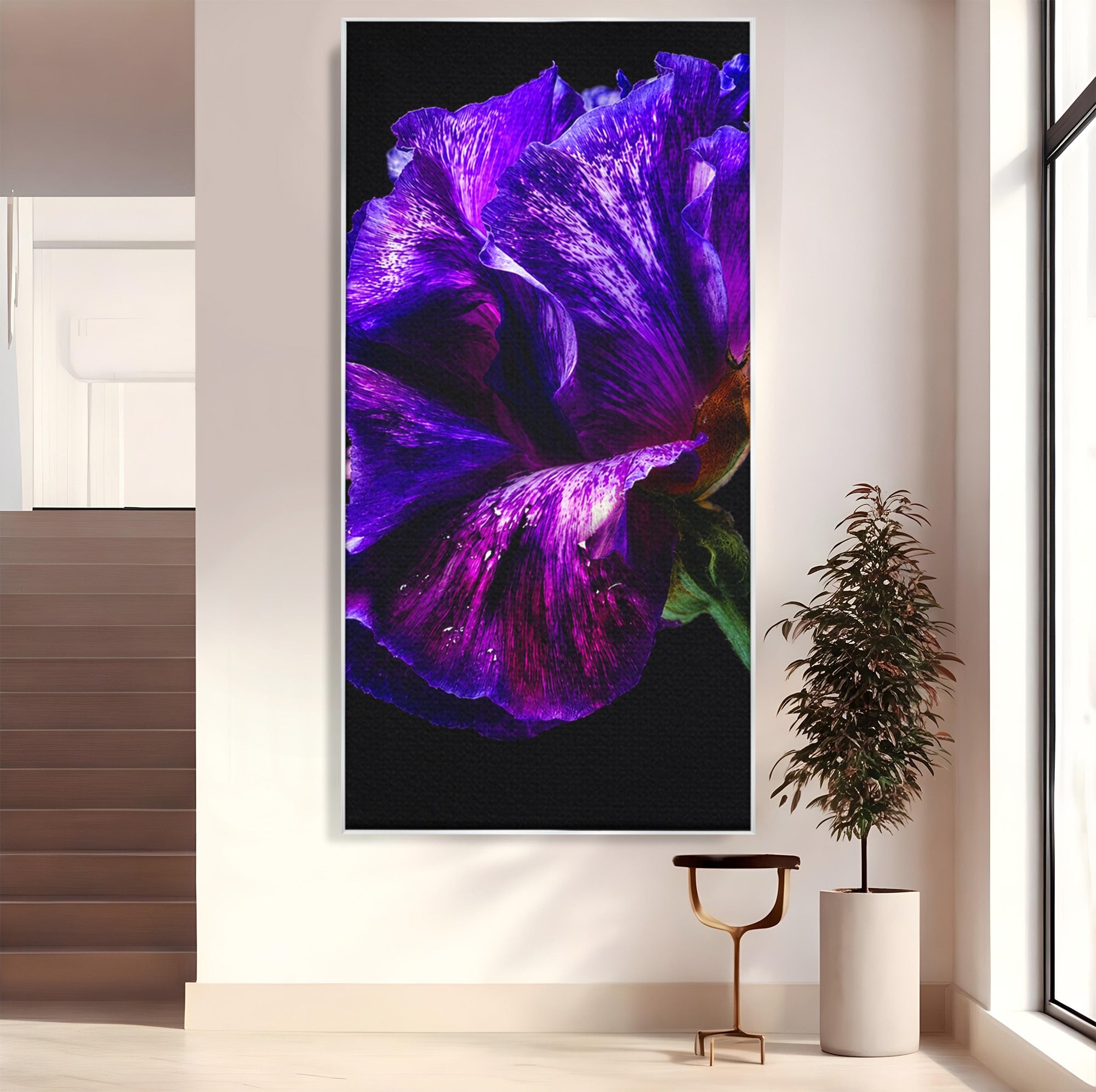 Tablou Canvas Premium LuxCanva® A1786, Floare Violet Intunecata, Floare, Violet, Natura, Detaliu, Dormitor, Culori Vibrante