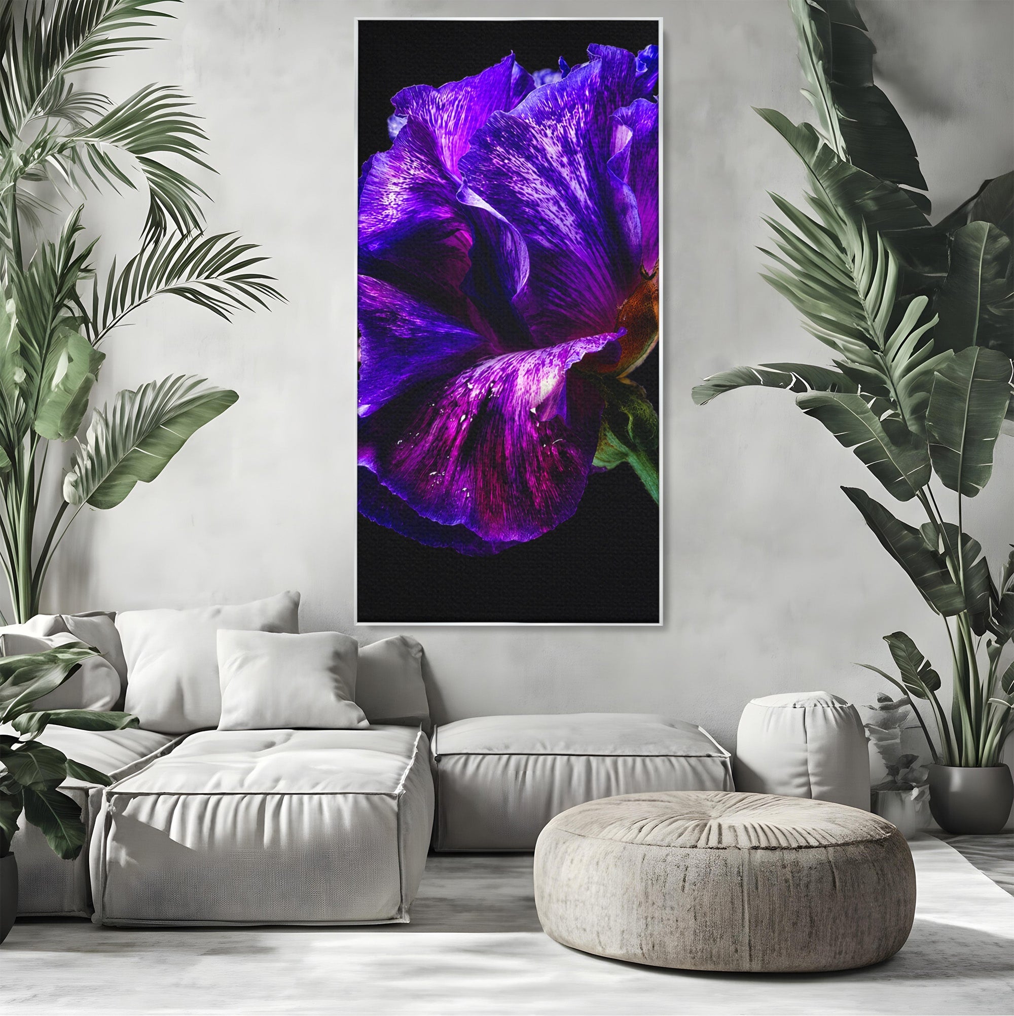Tablou Canvas Premium LuxCanva® A1786, Floare Violet Intunecata, Floare, Violet, Natura, Detaliu, Dormitor, Culori Vibrante