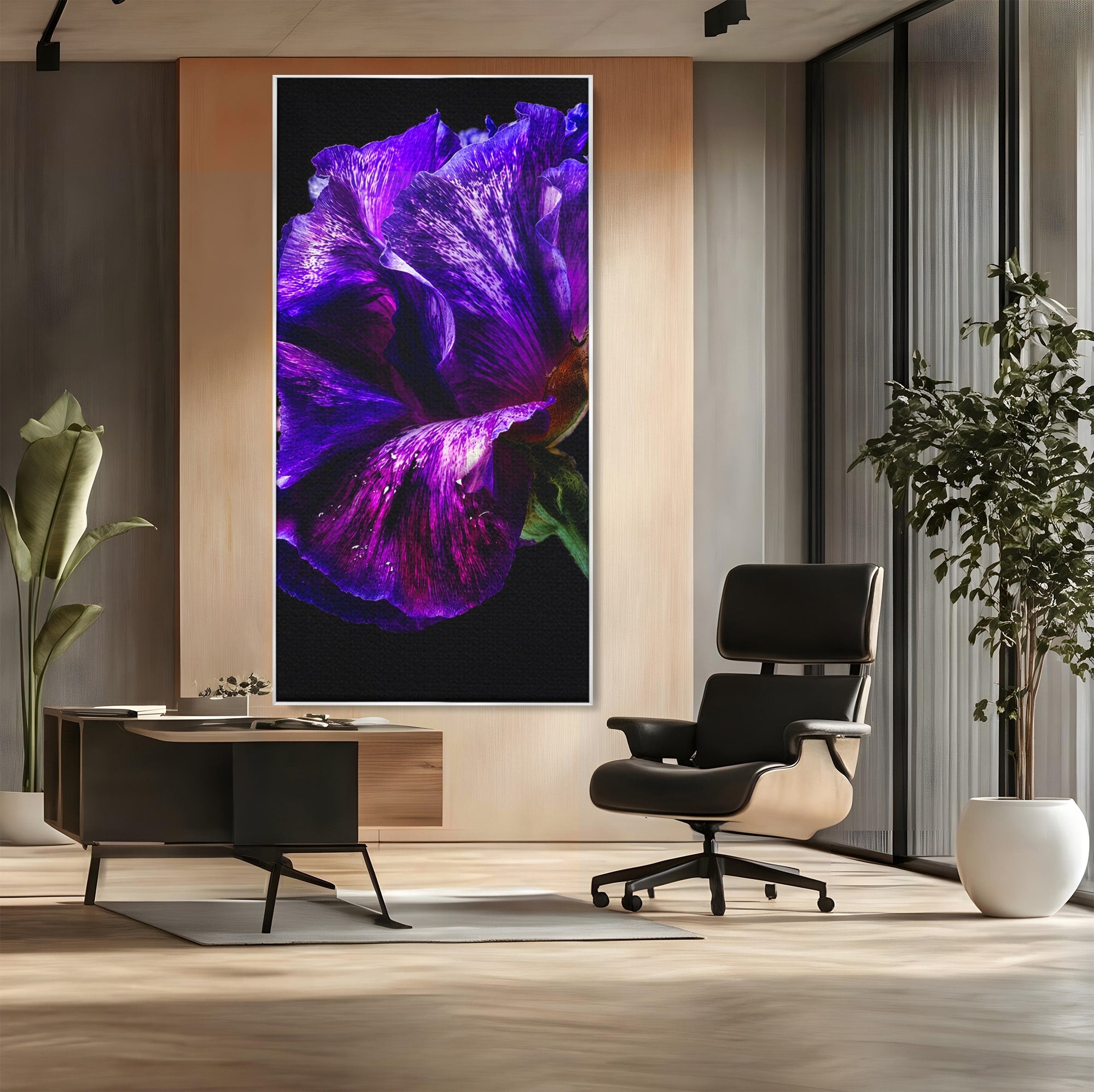 Tablou Canvas Premium LuxCanva® A1786, Floare Violet Intunecata, Floare, Violet, Natura, Detaliu, Dormitor, Culori Vibrante