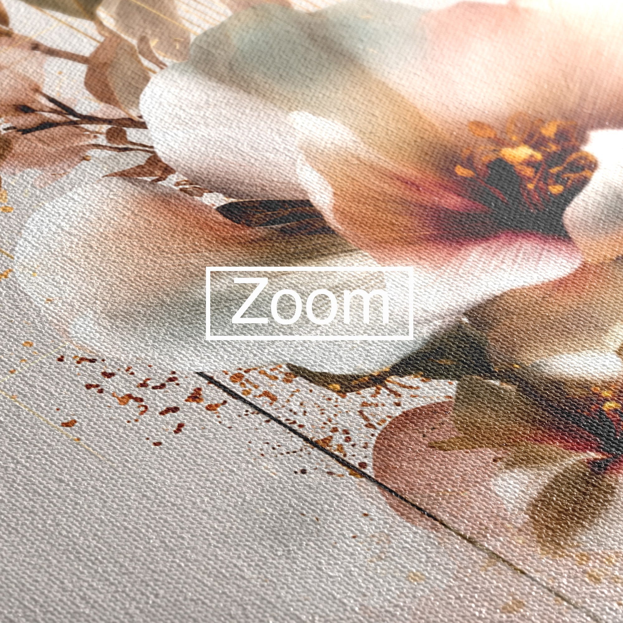 Tablou Canvas Premium LuxCanva® A1787, Flori Delicate, Flori, Natura, Abstract, Eleganta, Living, Culori Vibrante