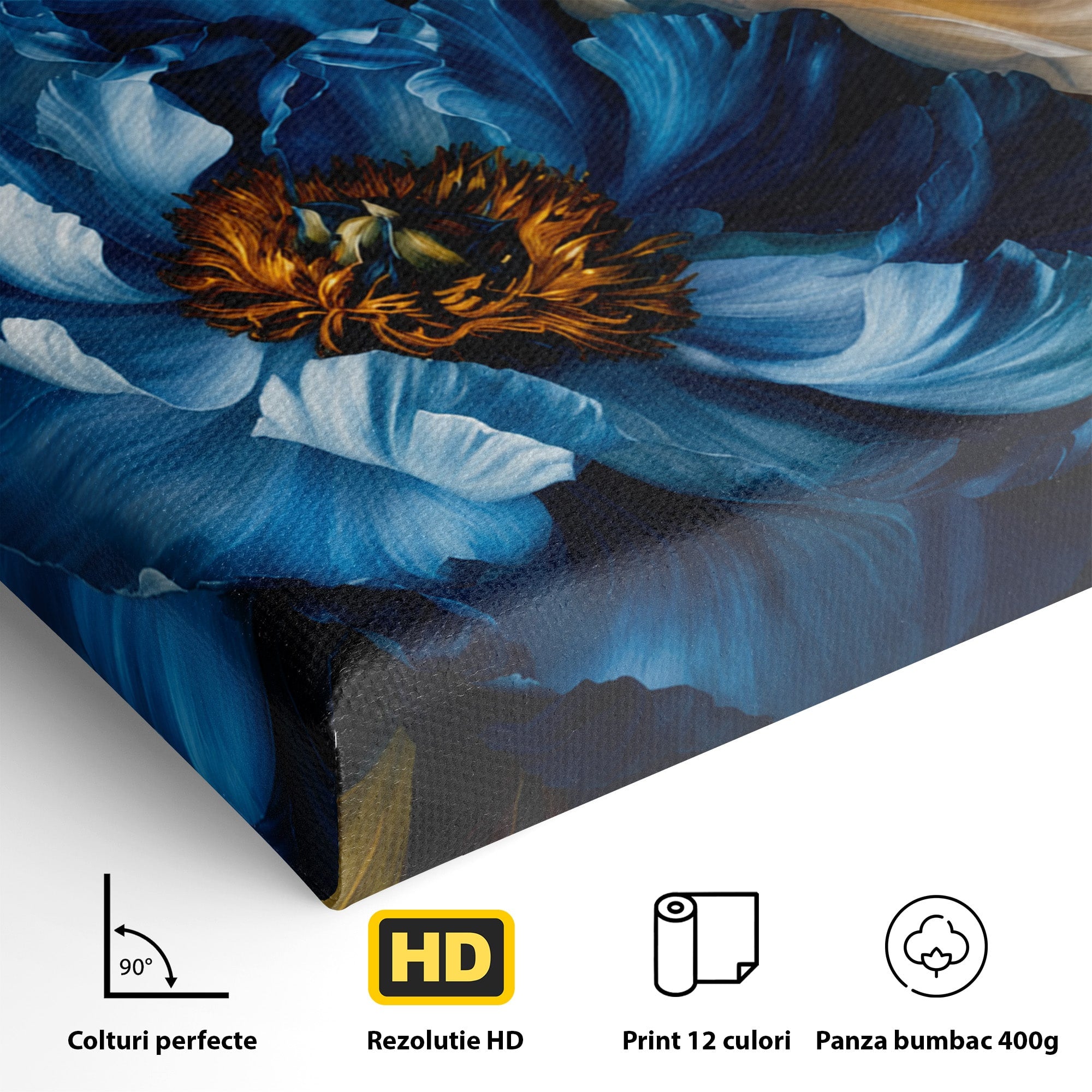 Tablou Canvas Premium LuxCanva® A1788, Buchet De Pivonii, Pivonii, Flori, Natura, Eleganta, Living, Culori Vibrante