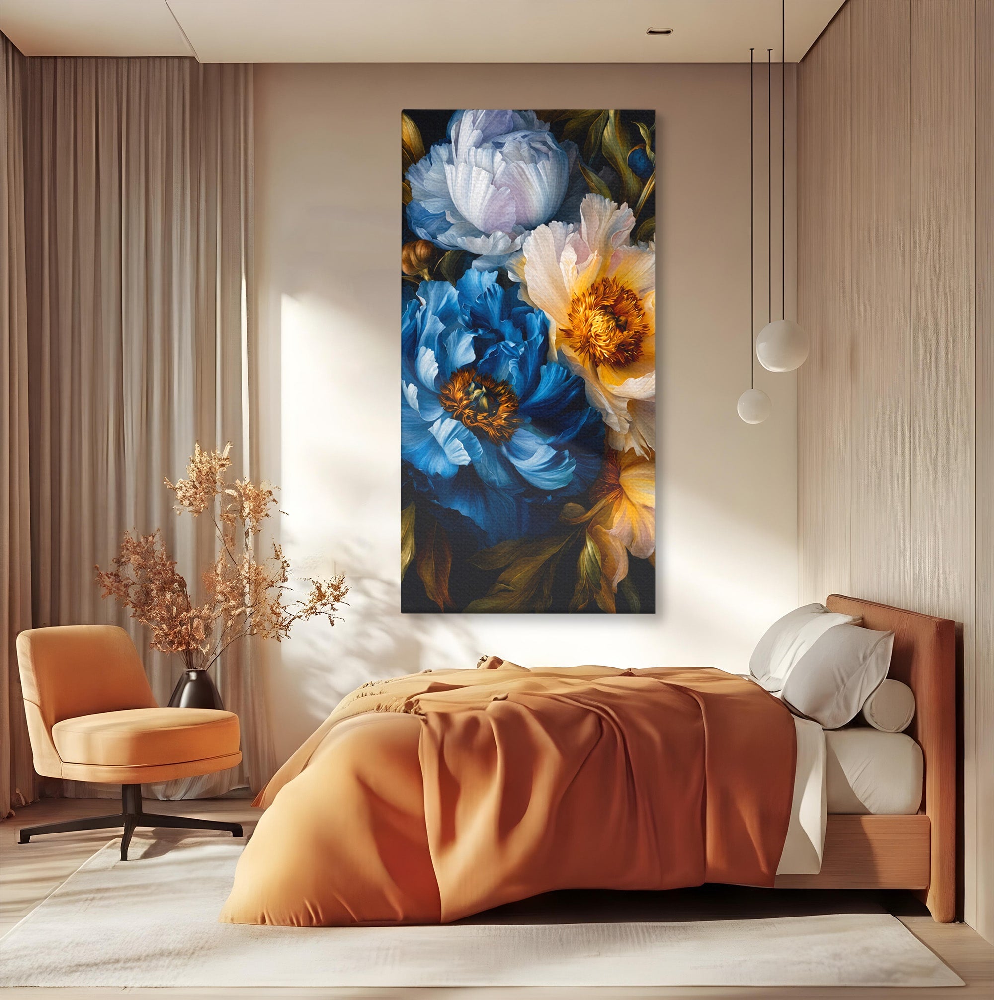 Tablou Canvas Premium LuxCanva® A1788, Buchet De Pivonii, Pivonii, Flori, Natura, Eleganta, Living, Culori Vibrante