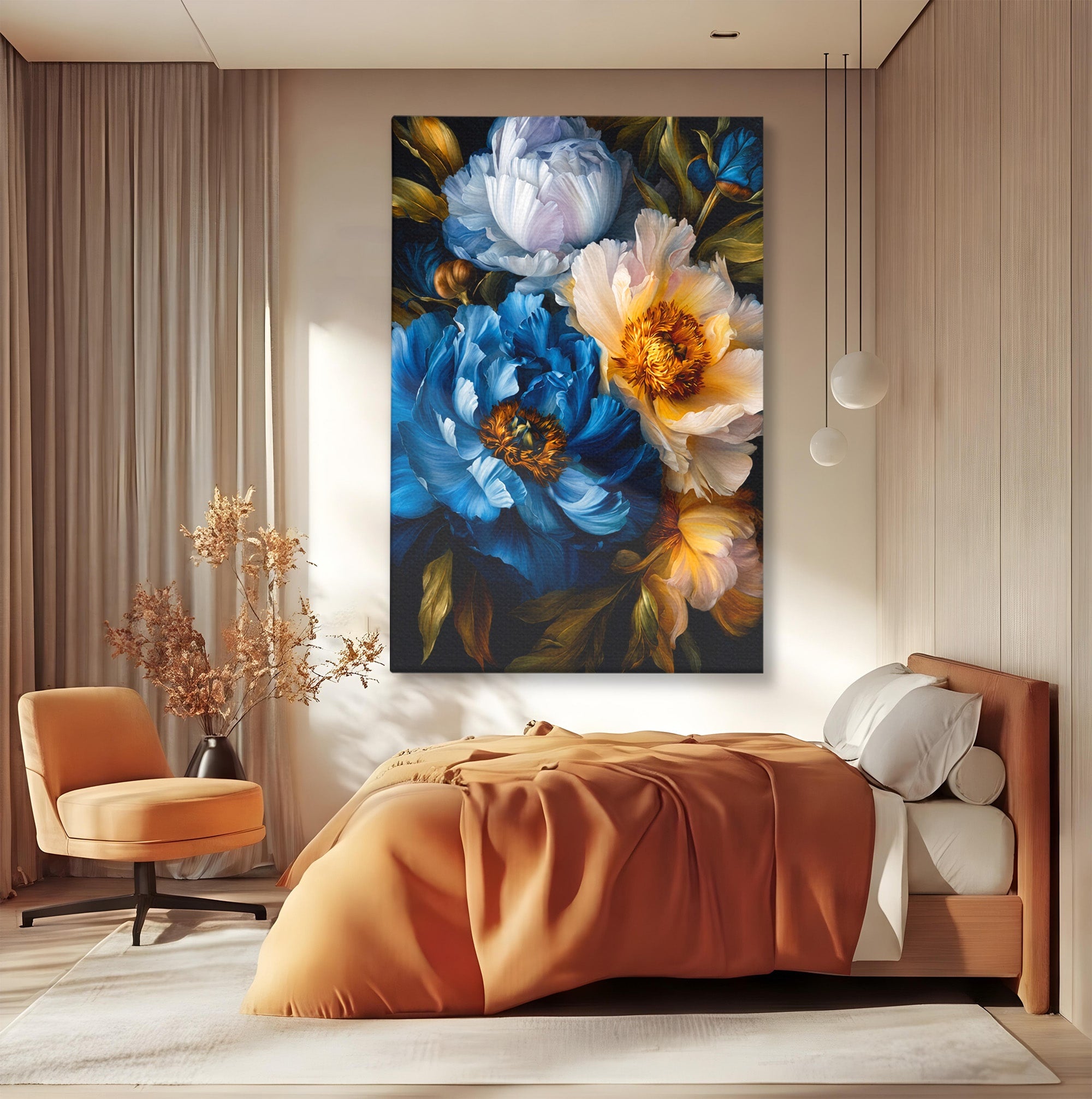 Tablou Canvas Premium LuxCanva® A1788, Buchet De Pivonii, Pivonii, Flori, Natura, Eleganta, Living, Culori Vibrante