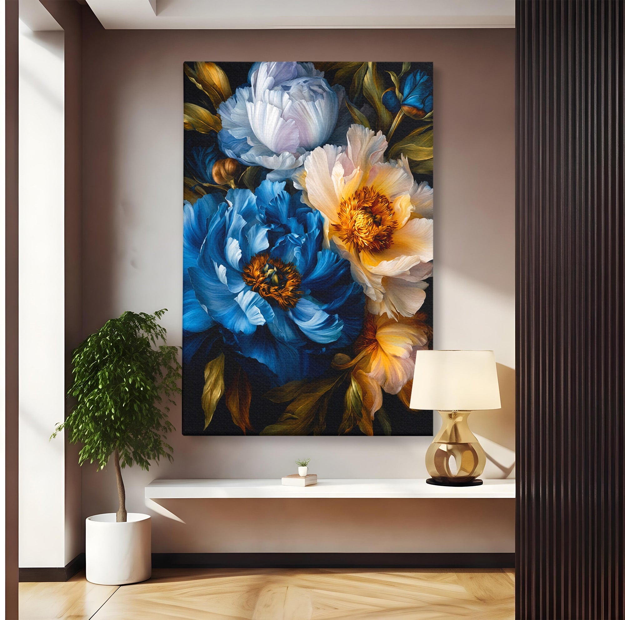 Tablou Canvas Premium LuxCanva® A1788, Buchet De Pivonii, Pivonii, Flori, Natura, Eleganta, Living, Culori Vibrante