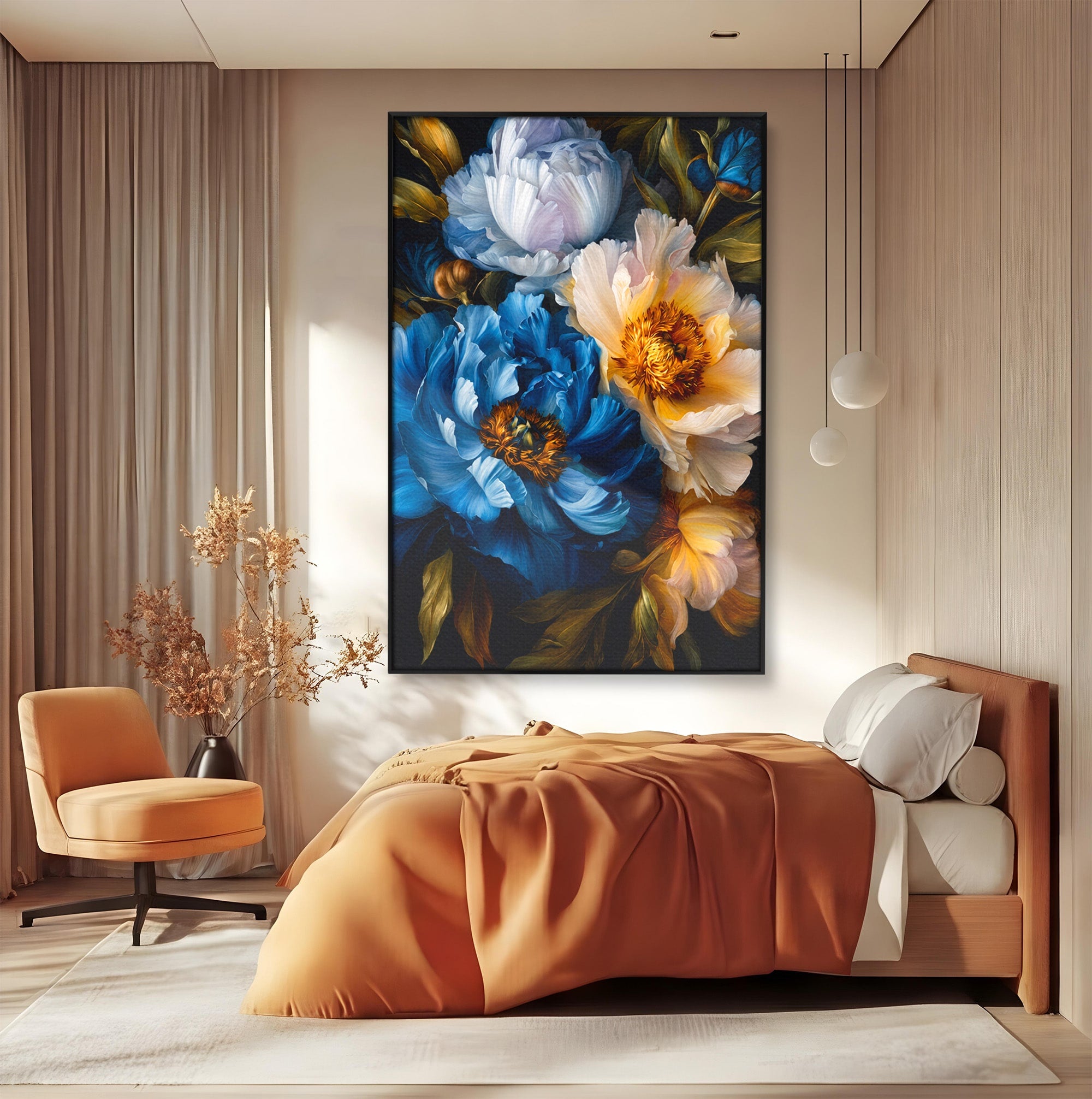 Tablou Canvas Premium LuxCanva® A1788, Buchet De Pivonii, Pivonii, Flori, Natura, Eleganta, Living, Culori Vibrante