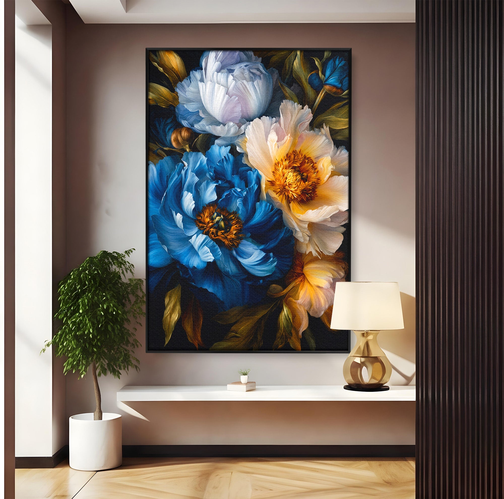 Tablou Canvas Premium LuxCanva® A1788, Buchet De Pivonii, Pivonii, Flori, Natura, Eleganta, Living, Culori Vibrante