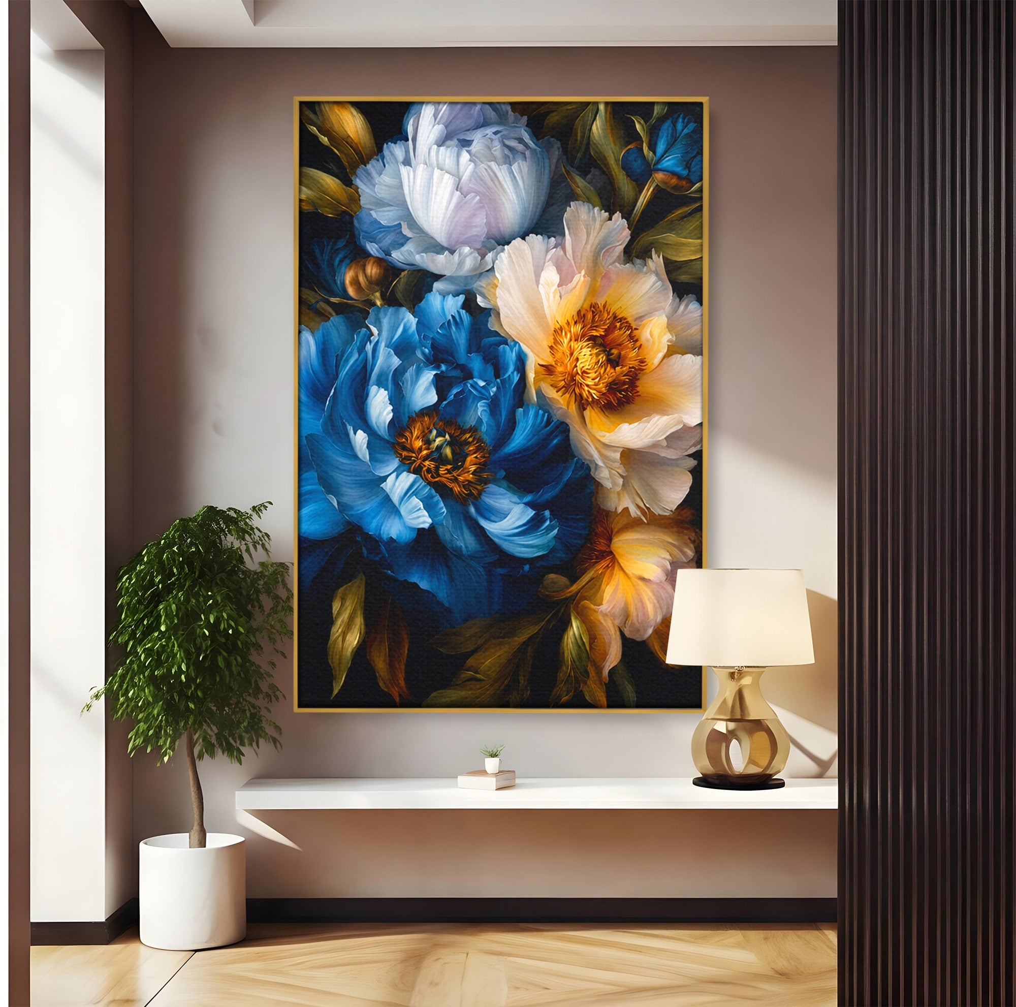 Tablou Canvas Premium LuxCanva® A1788, Buchet De Pivonii, Pivonii, Flori, Natura, Eleganta, Living, Culori Vibrante
