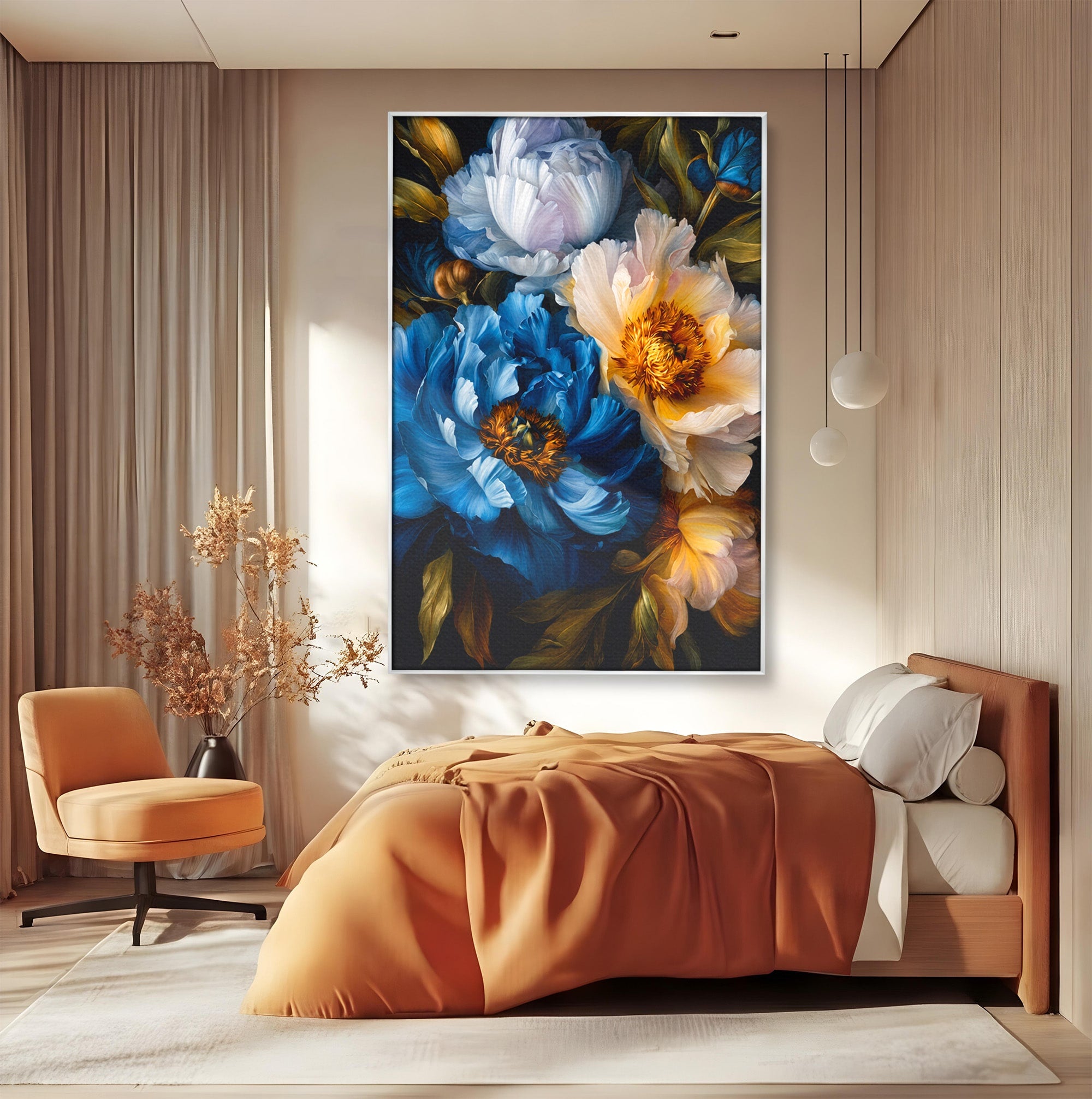 Tablou Canvas Premium LuxCanva® A1788, Buchet De Pivonii, Pivonii, Flori, Natura, Eleganta, Living, Culori Vibrante