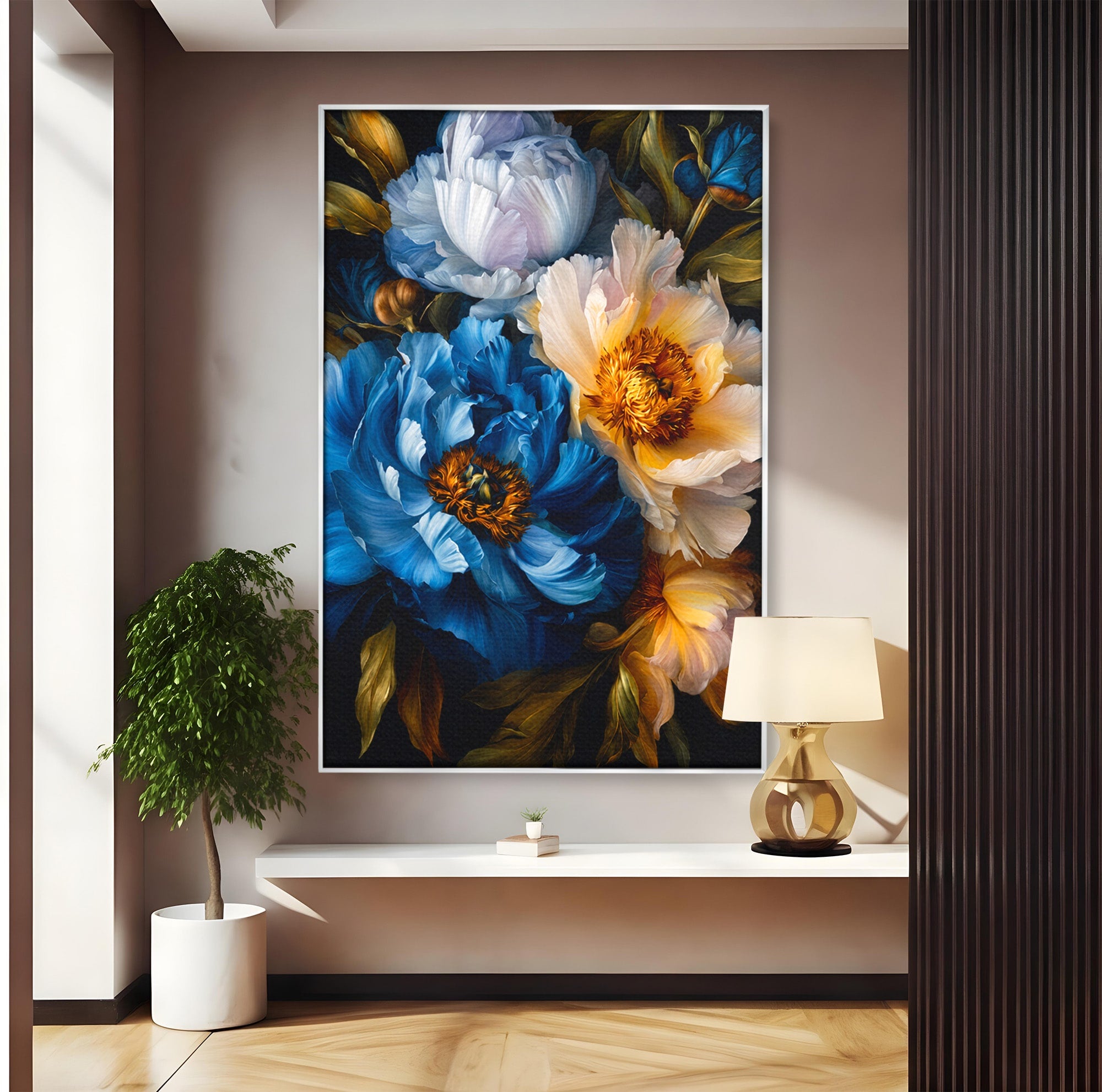 Tablou Canvas Premium LuxCanva® A1788, Buchet De Pivonii, Pivonii, Flori, Natura, Eleganta, Living, Culori Vibrante