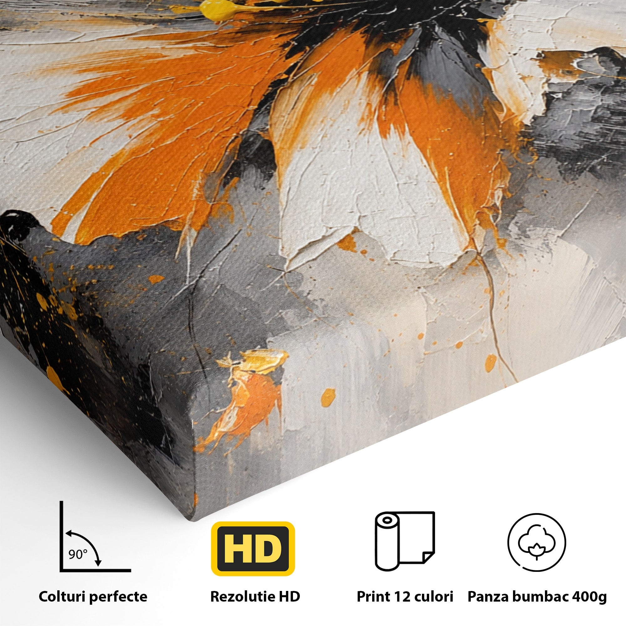Tablou Canvas Premium LuxCanva® A1789, Floare Abstracta, Floare, Abstract, Arta Moderna, Living, Dormitor, Culori Vibrante