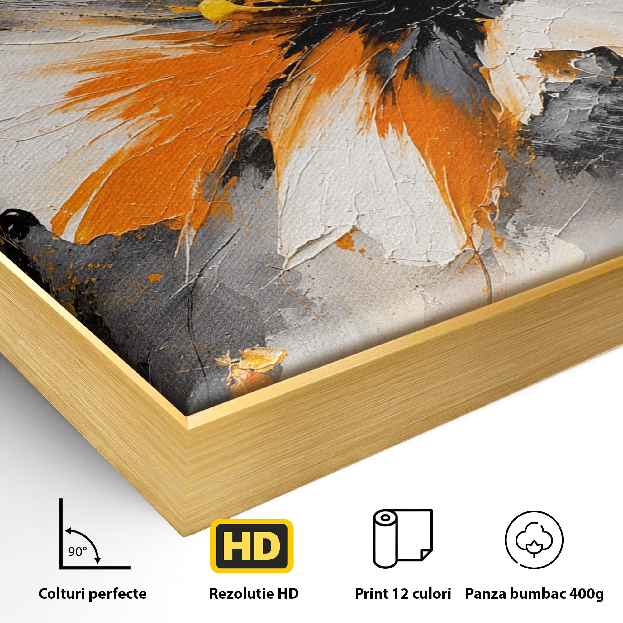 Tablou Canvas Premium LuxCanva® A1789, Floare Abstracta, Floare, Abstract, Arta Moderna, Living, Dormitor, Culori Vibrante