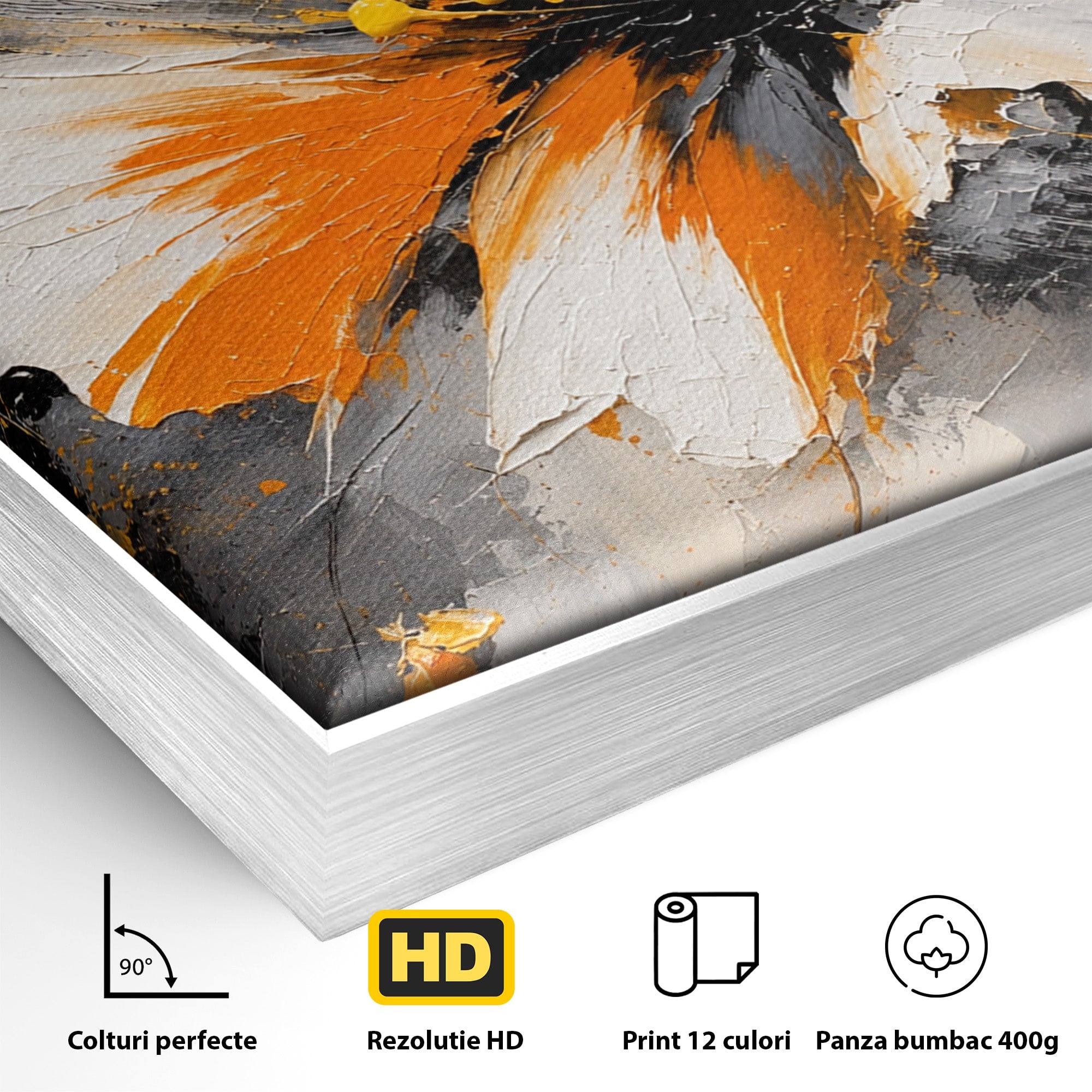 Tablou Canvas Premium LuxCanva® A1789, Floare Abstracta, Floare, Abstract, Arta Moderna, Living, Dormitor, Culori Vibrante