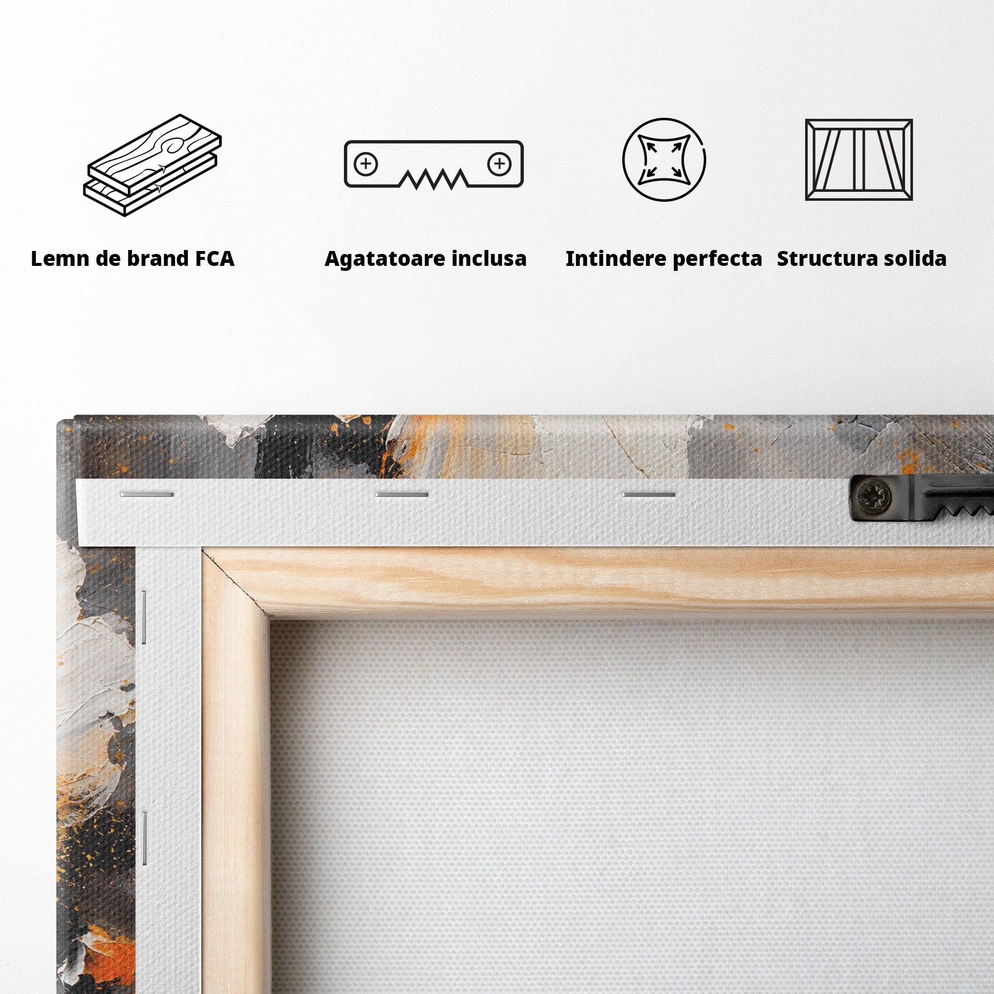 Tablou Canvas Premium LuxCanva® A1789, Floare Abstracta, Floare, Abstract, Arta Moderna, Living, Dormitor, Culori Vibrante