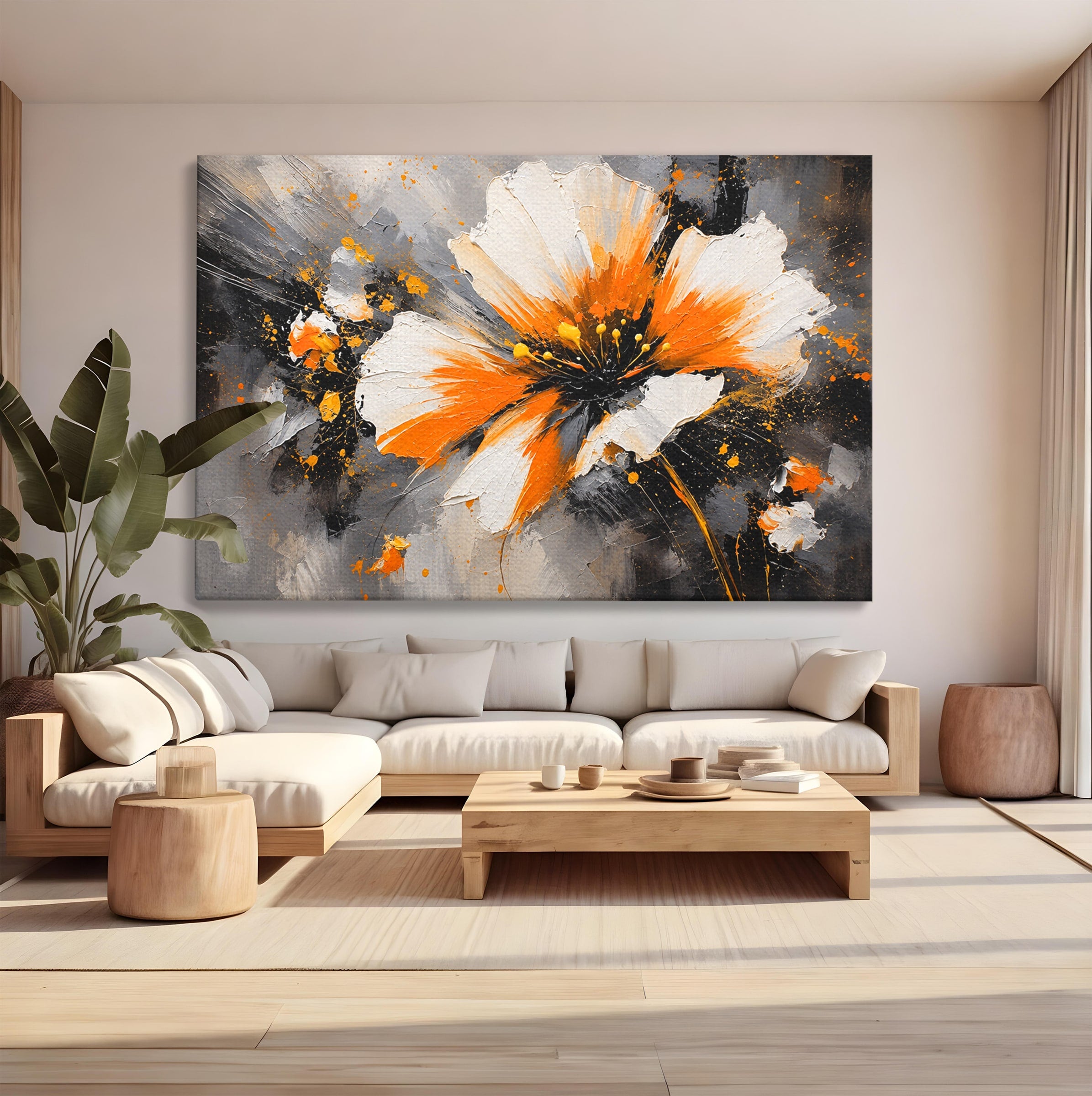Tablou Canvas Premium LuxCanva® A1789, Floare Abstracta, Floare, Abstract, Arta Moderna, Living, Dormitor, Culori Vibrante
