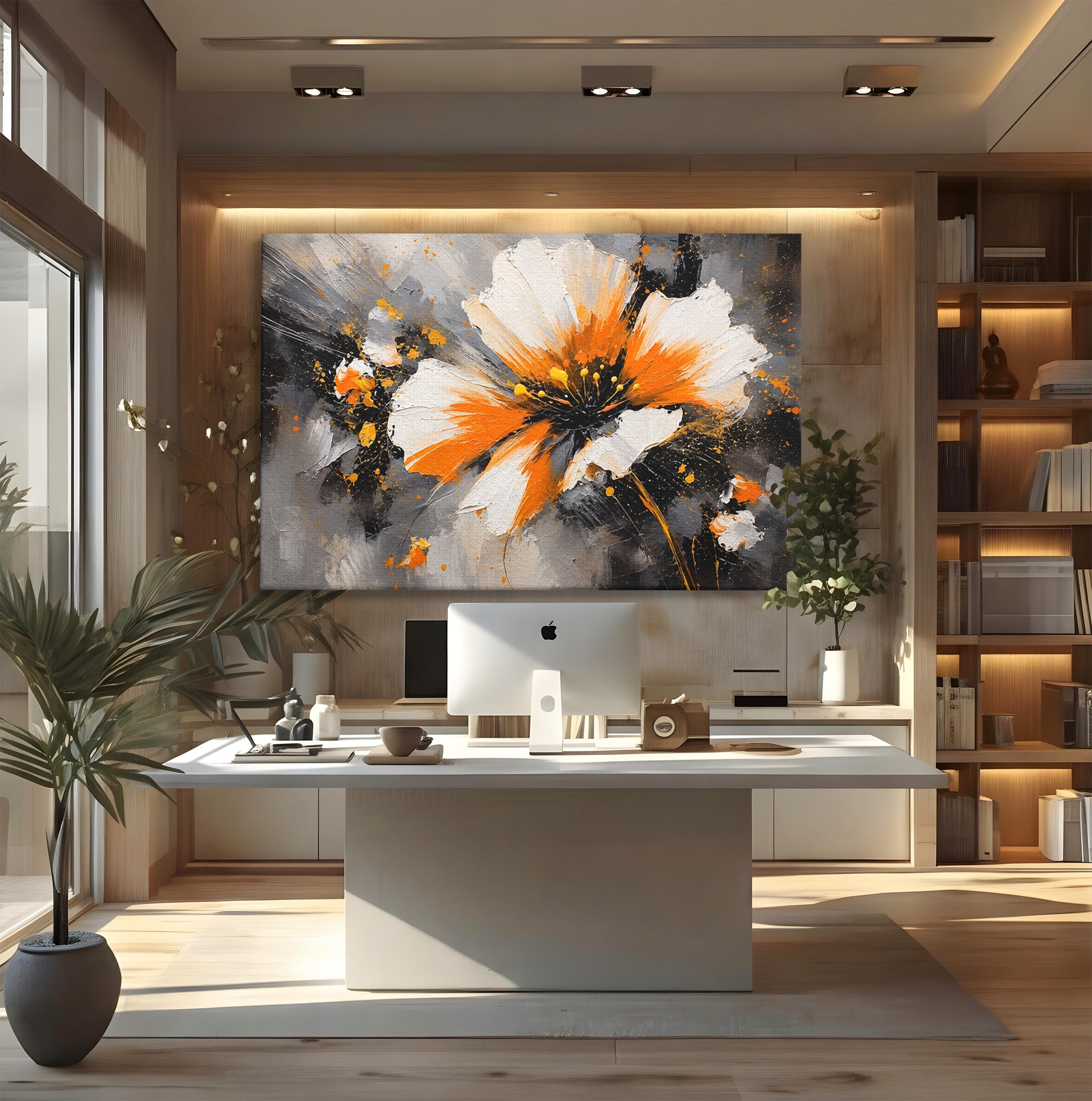 Tablou Canvas Premium LuxCanva® A1789, Floare Abstracta, Floare, Abstract, Arta Moderna, Living, Dormitor, Culori Vibrante