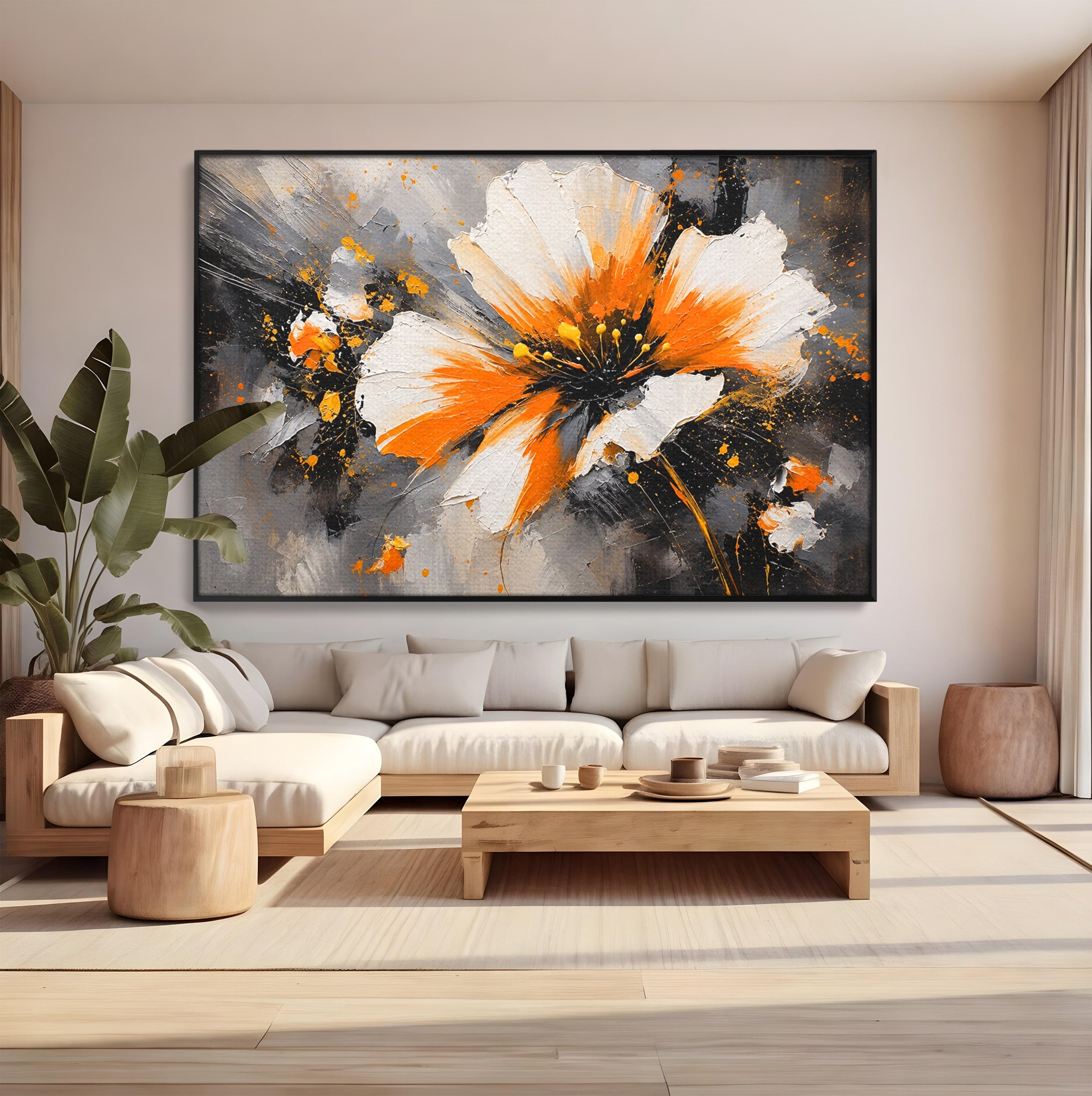Tablou Canvas Premium LuxCanva® A1789, Floare Abstracta, Floare, Abstract, Arta Moderna, Living, Dormitor, Culori Vibrante