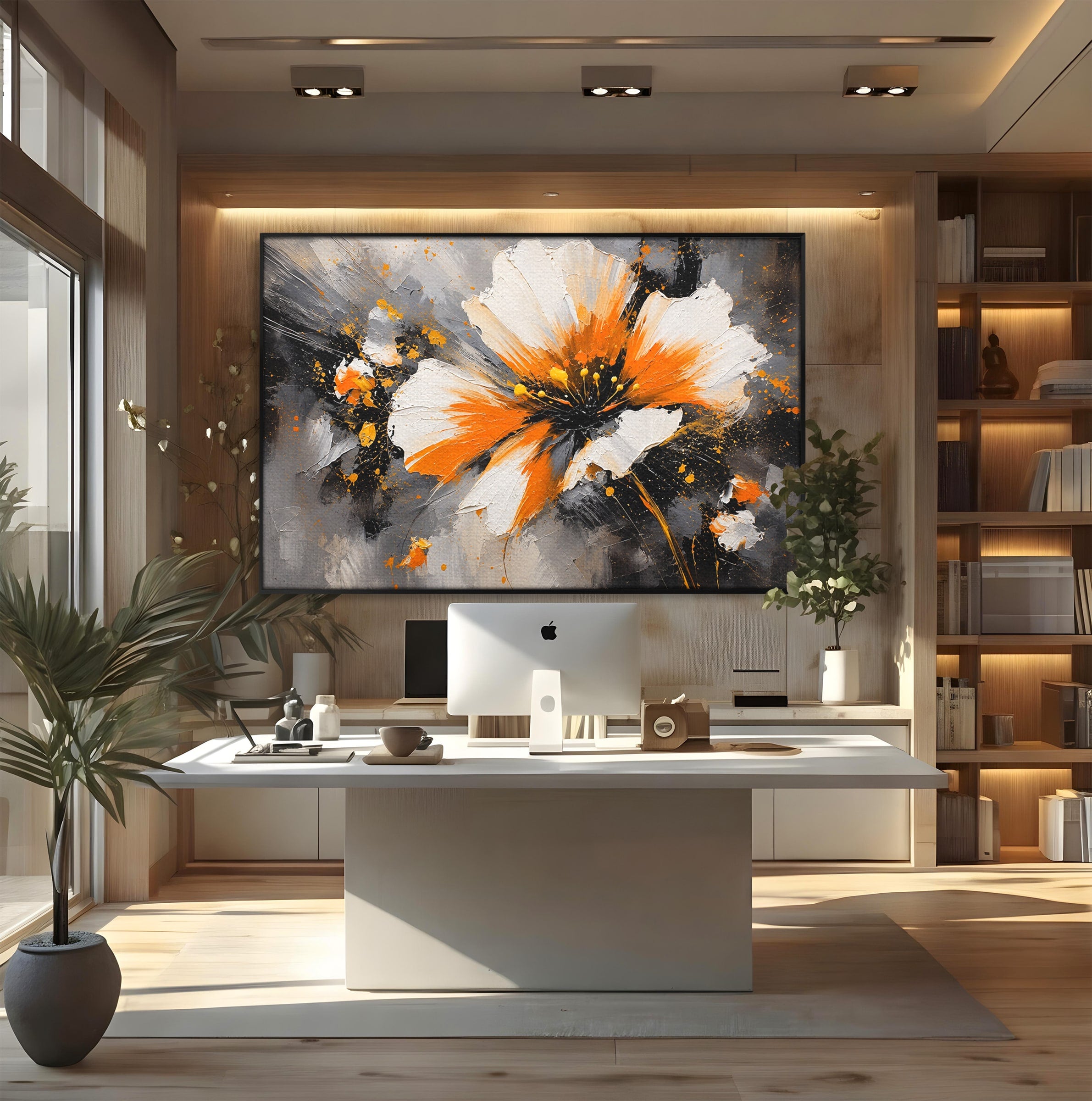Tablou Canvas Premium LuxCanva® A1789, Floare Abstracta, Floare, Abstract, Arta Moderna, Living, Dormitor, Culori Vibrante