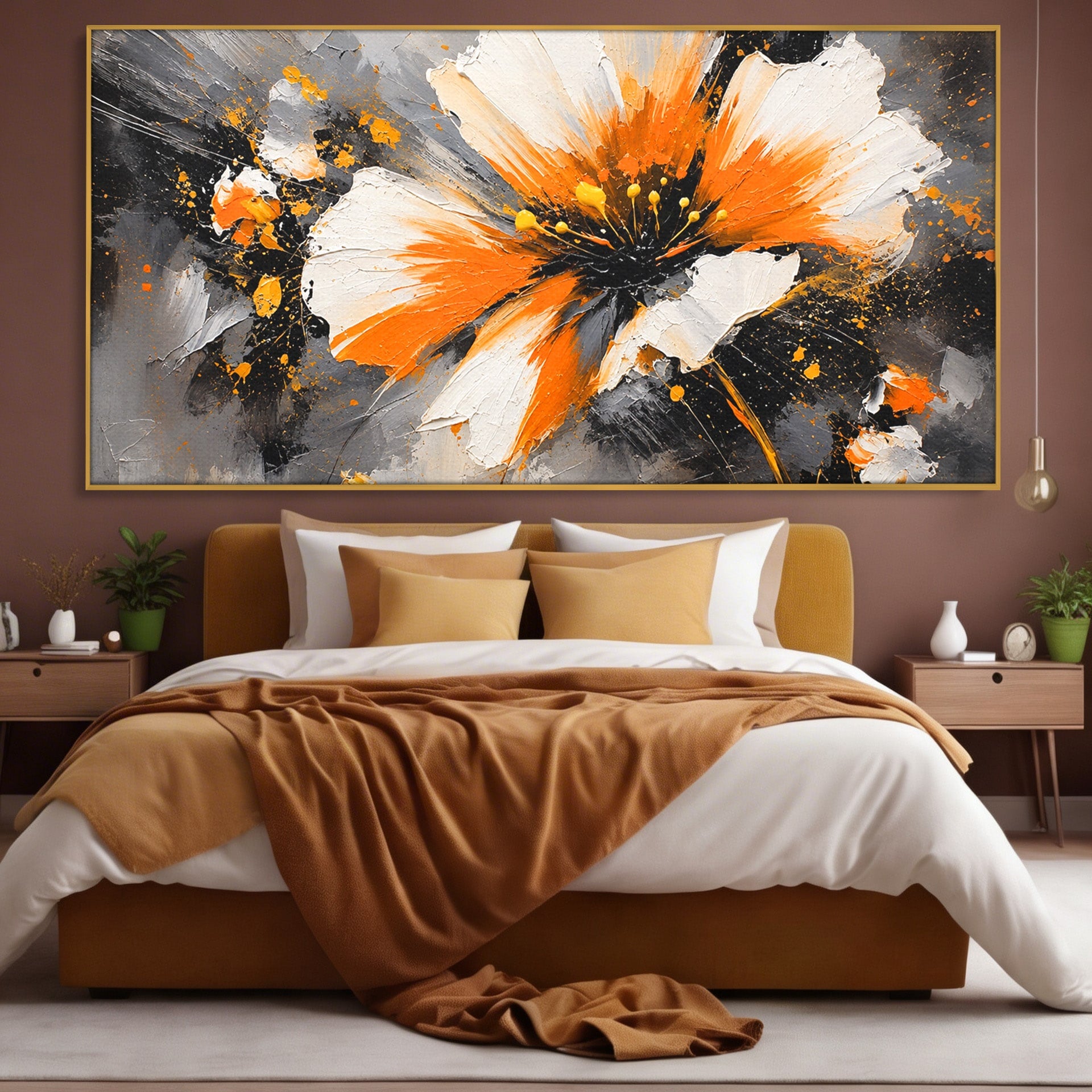 Tablou Canvas Premium LuxCanva® A1789, Floare Abstracta, Floare, Abstract, Arta Moderna, Living, Dormitor, Culori Vibrante