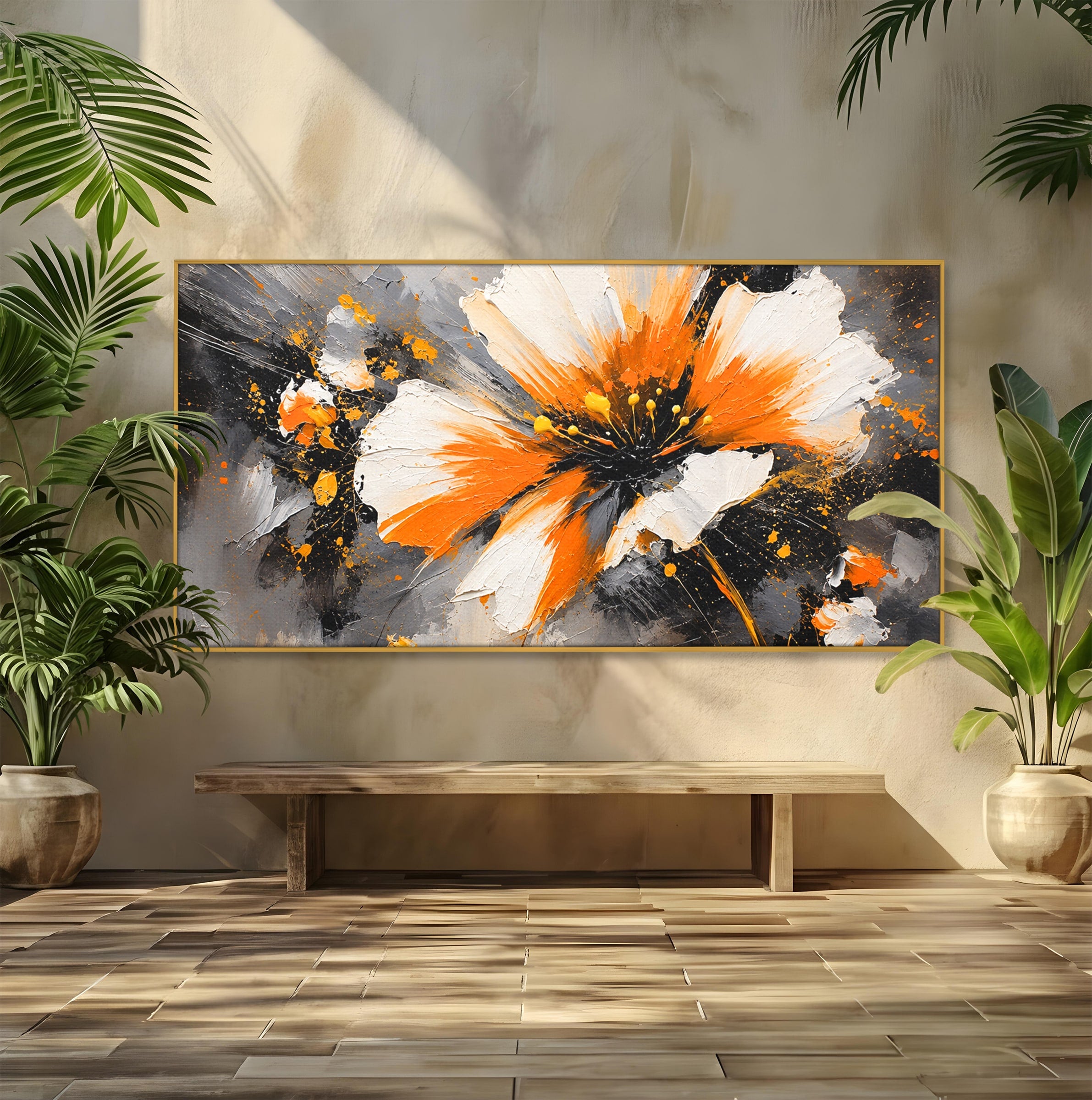 Tablou Canvas Premium LuxCanva® A1789, Floare Abstracta, Floare, Abstract, Arta Moderna, Living, Dormitor, Culori Vibrante