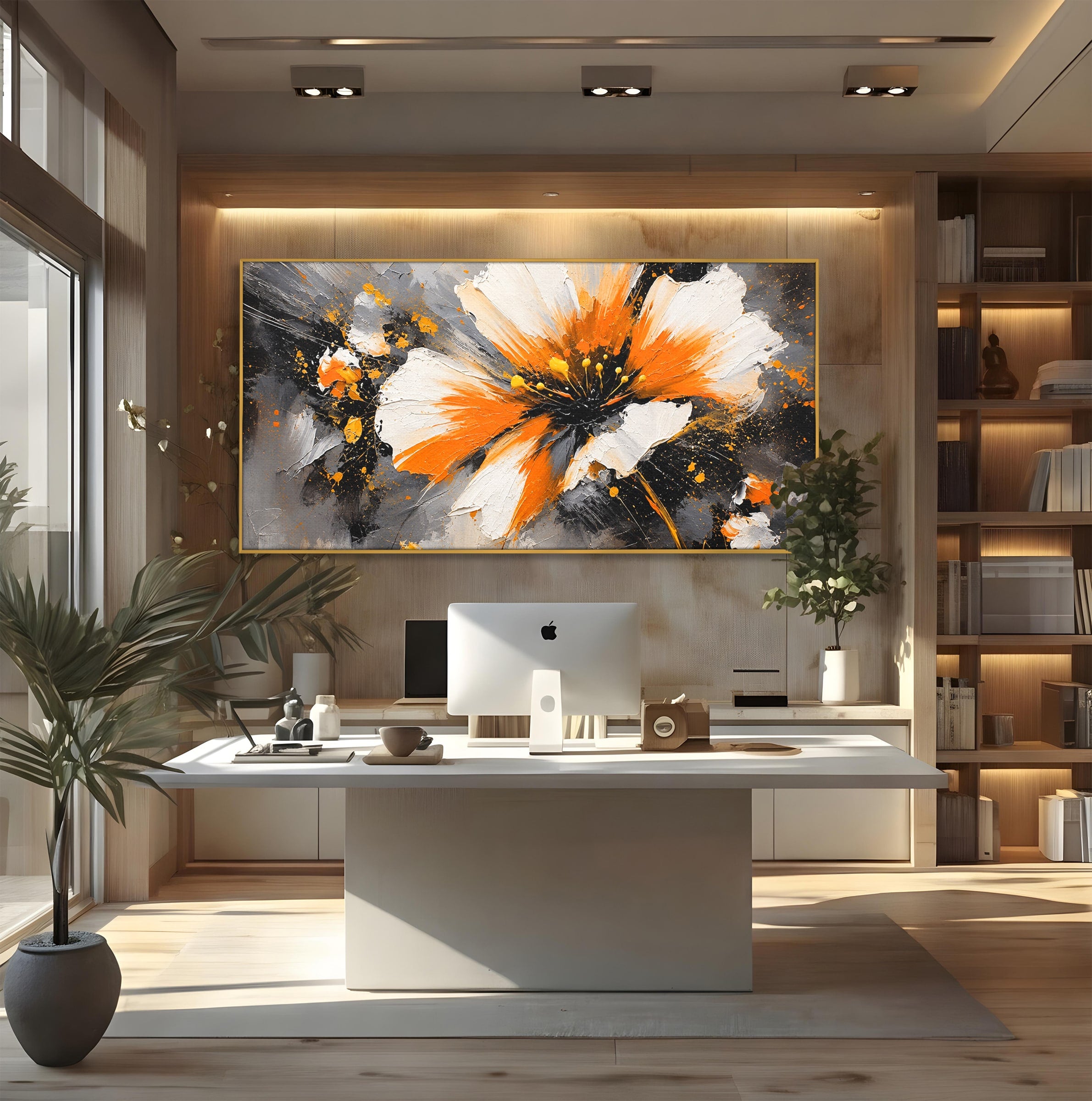 Tablou Canvas Premium LuxCanva® A1789, Floare Abstracta, Floare, Abstract, Arta Moderna, Living, Dormitor, Culori Vibrante