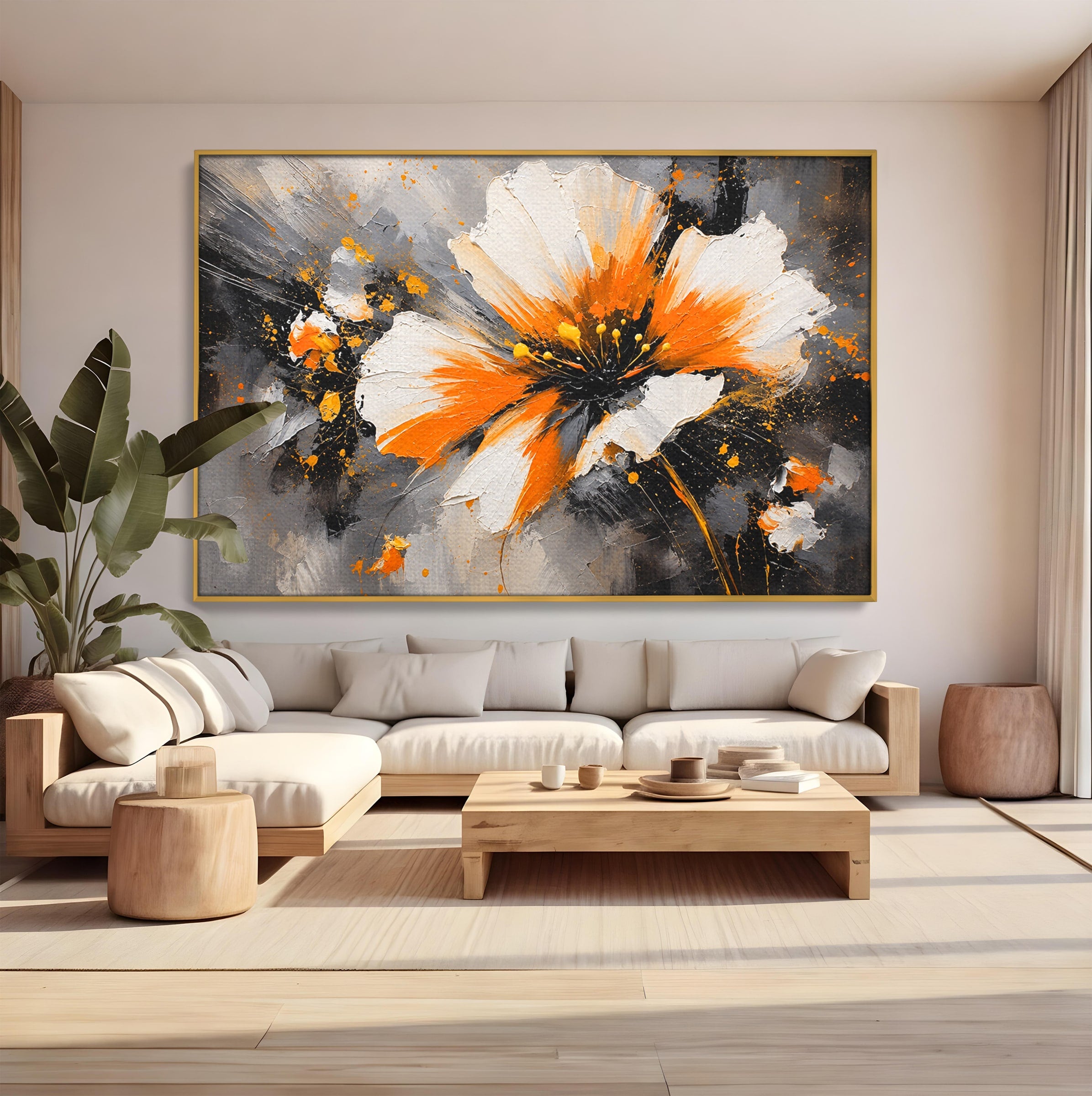 Tablou Canvas Premium LuxCanva® A1789, Floare Abstracta, Floare, Abstract, Arta Moderna, Living, Dormitor, Culori Vibrante